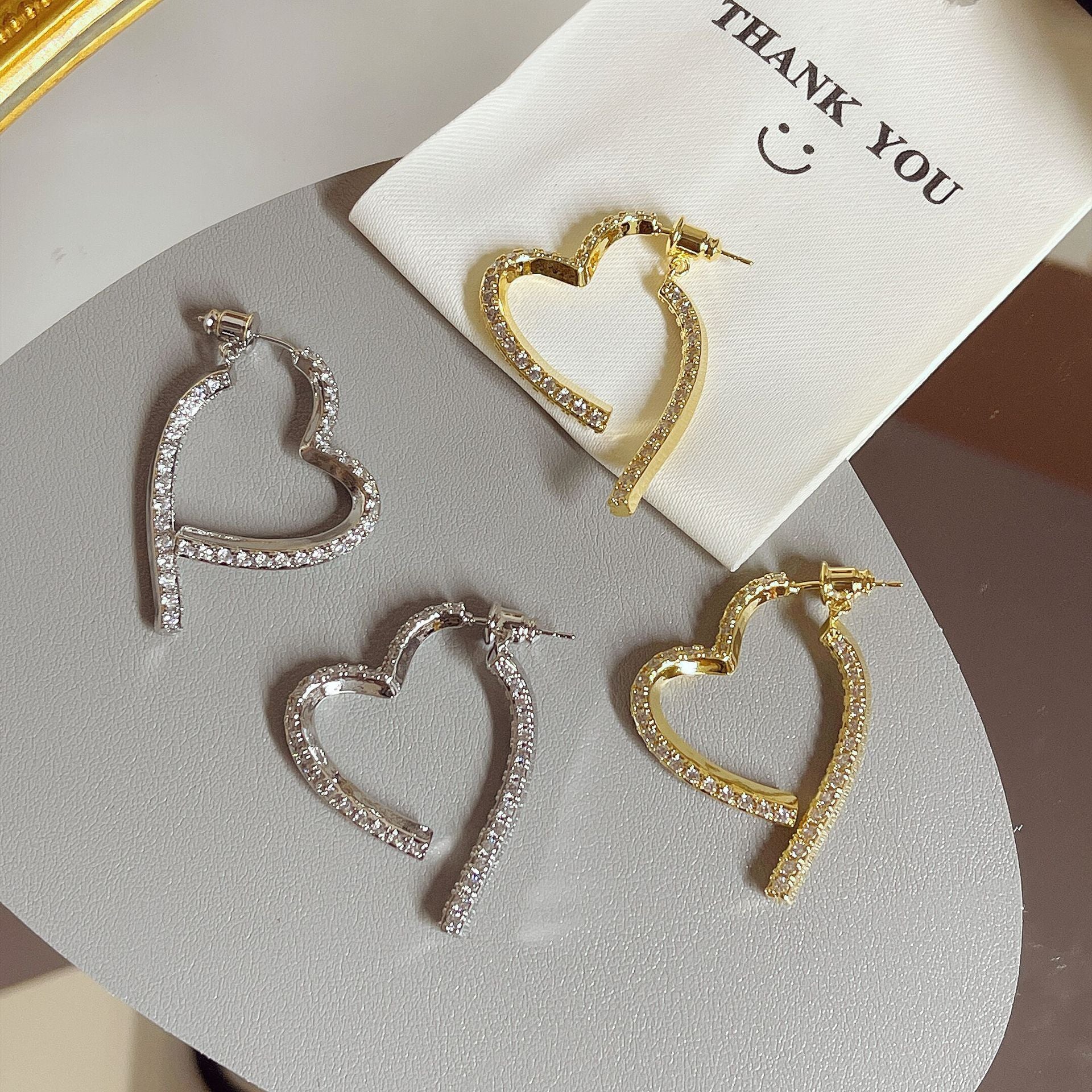 Luxury 14K Gold Heart Spiral Hoop Earrings for Women - Elegant Dainty Jewelry Gift for Valentine's Day, Anniversary & Date Night | A7691