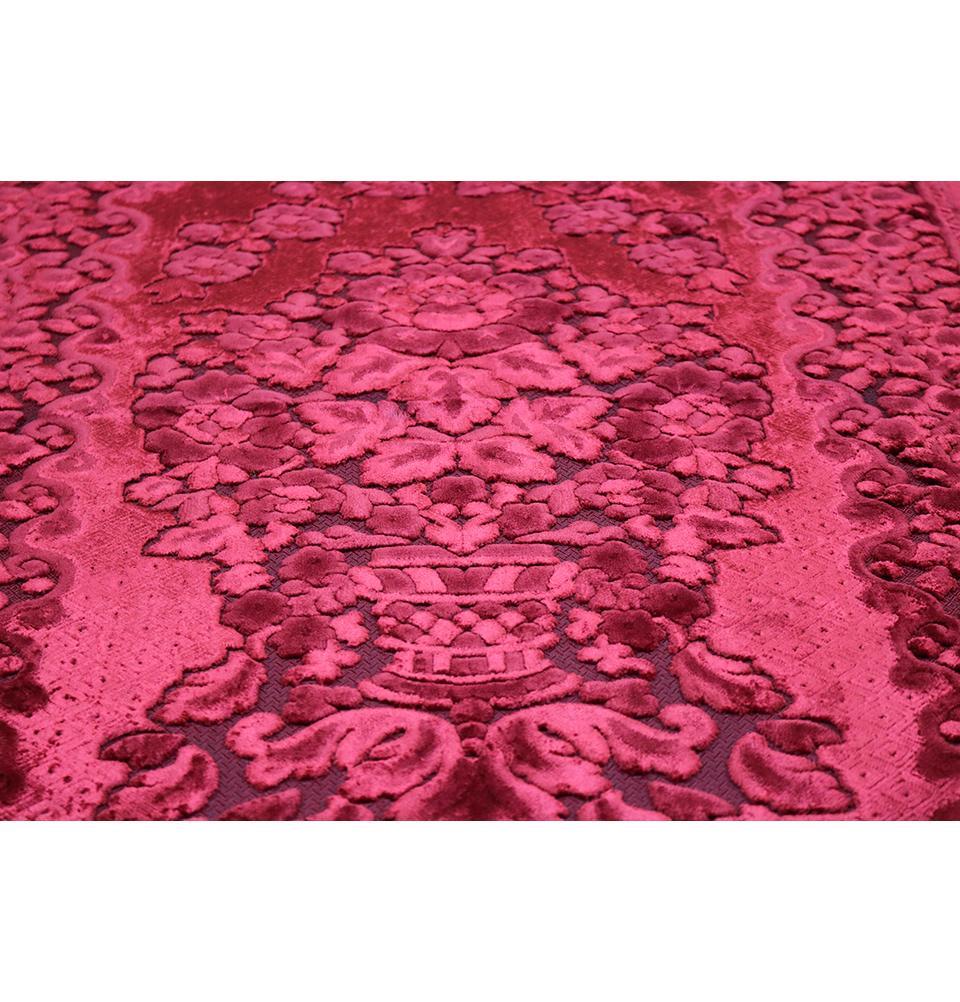 Premium Red Velvet Islamic Prayer Rug - Soft & Durable Muslim Prayer Mat for Home, Mosque & Travel - Perfect for Salah, Jumu'ah & Daily Worship