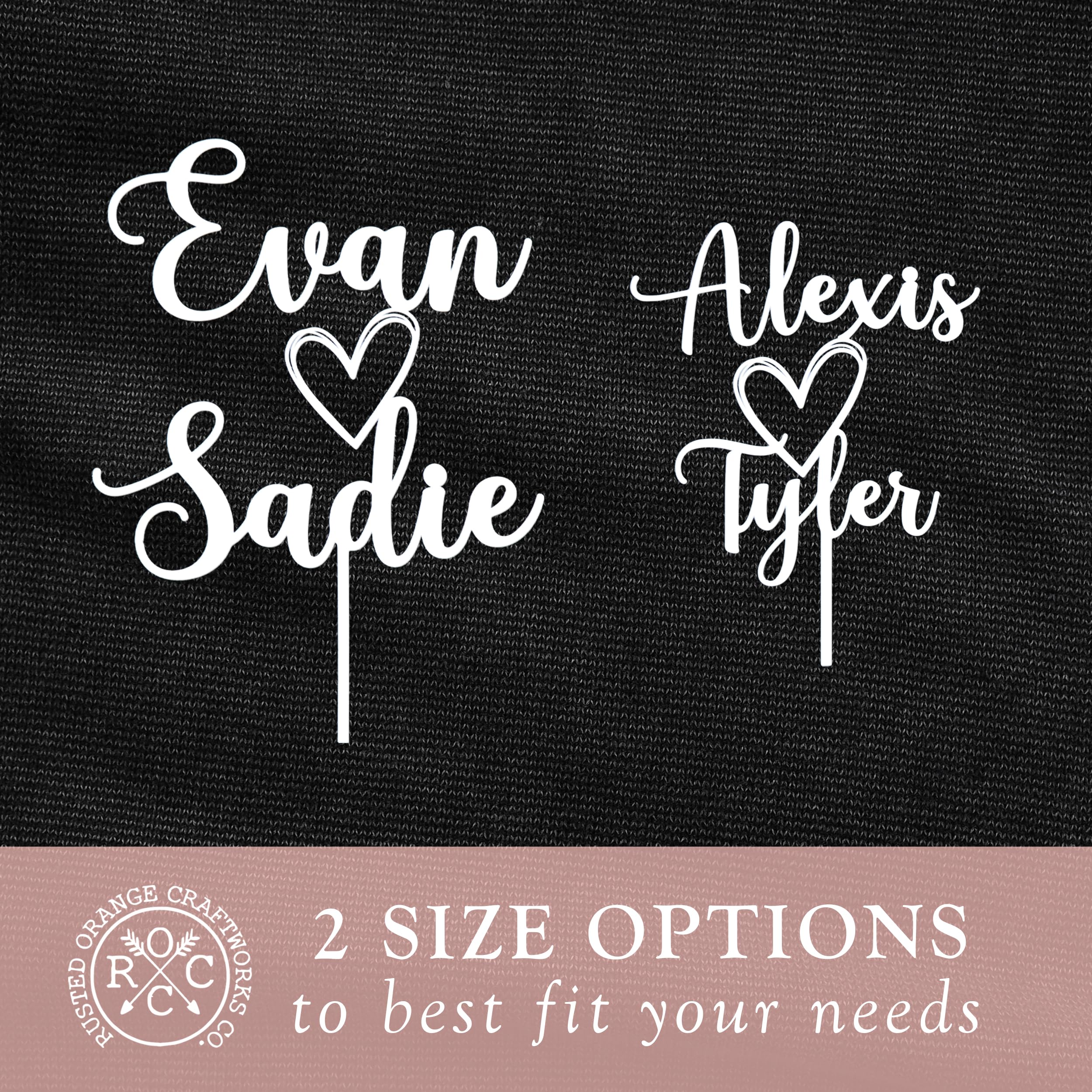 4 Inch Personalized Wedding Cake Topper for Couples - Custom Wedding Cake Decorations for Reception, Anniversary & Special Events - Perfect for Wedding Cakes, Anniversary Cakes & Romantic Celebrations
