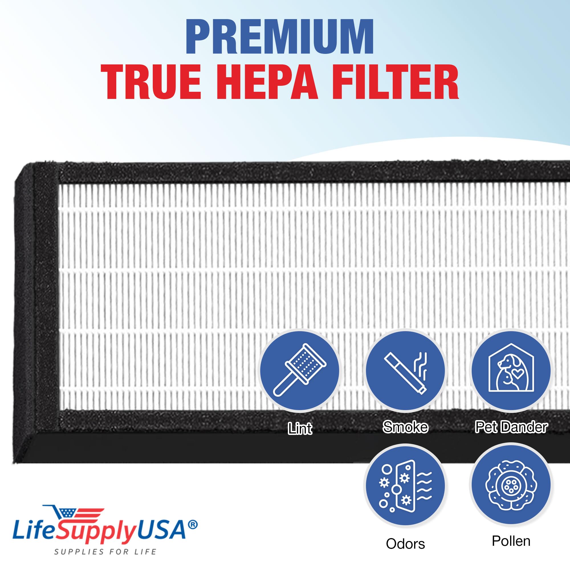 True HEPA Filter Replacement for GermGuardian FLT4825 & AC4800 Series Air Purifiers (2-Pack) - Compatible with GermGuardian Air Purifiers - Perfect for Home, Office, and Bedroom Air Cleaning