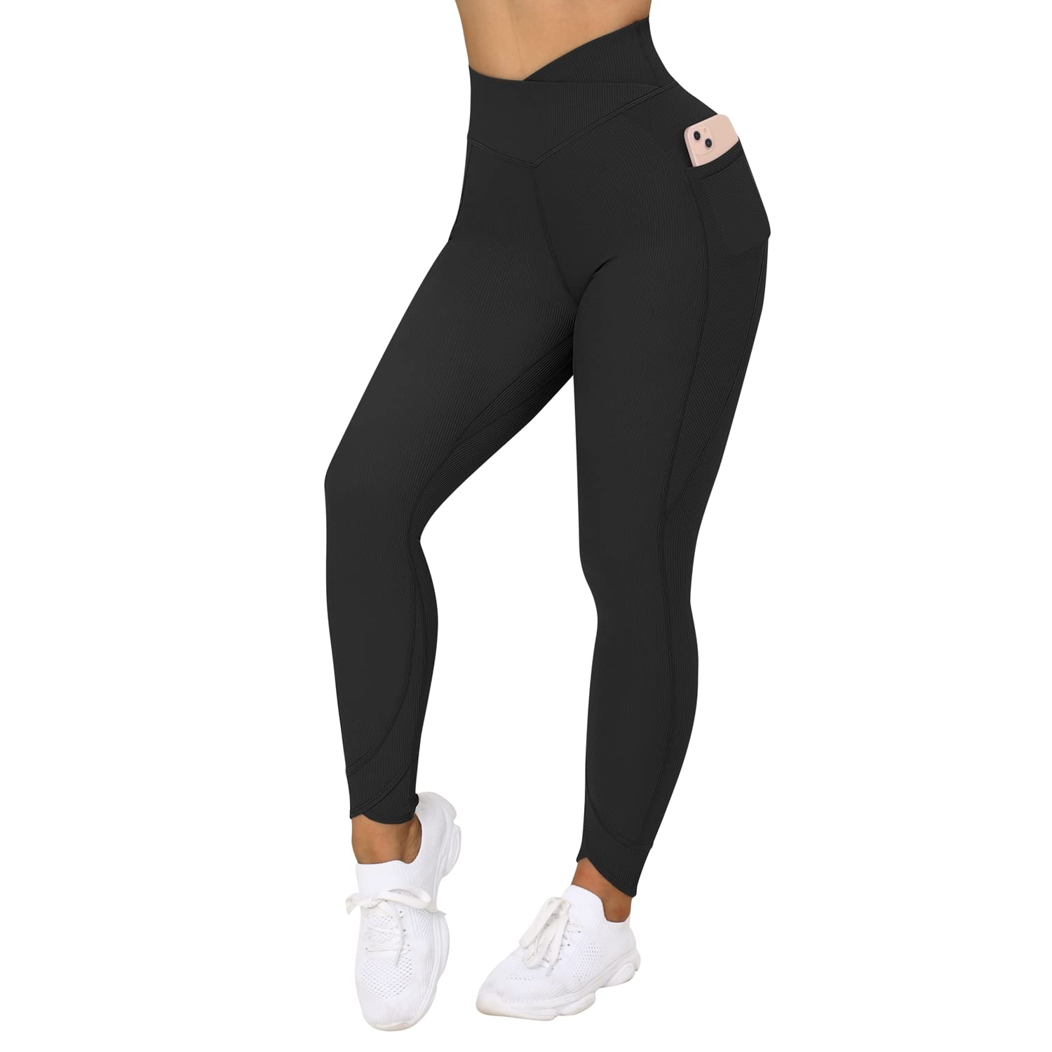 RXRXCOCO Women's High Waisted Yoga Pants with Pockets - Breathable Workout Leggings for Running, Gym & Lounge Wear