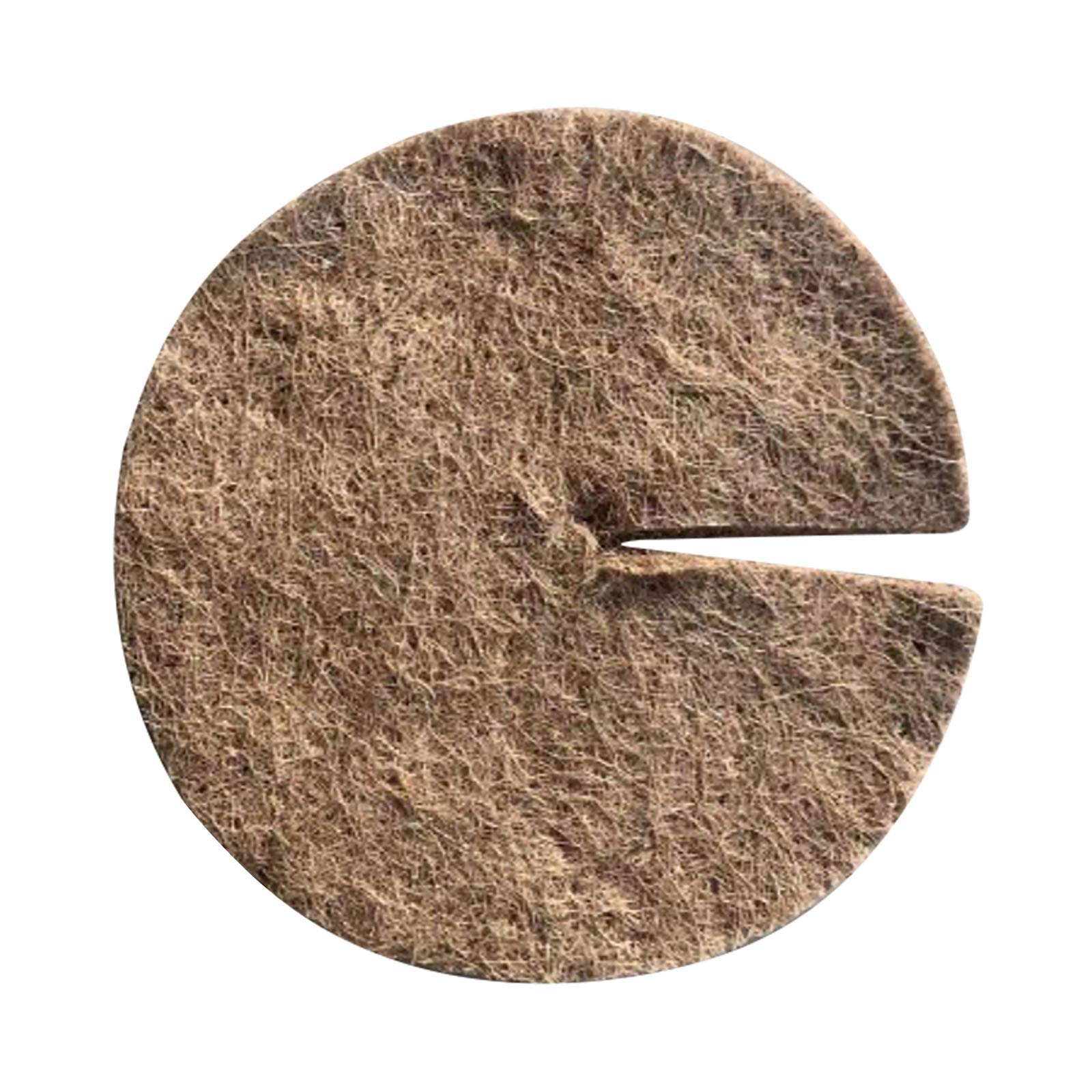 4 Pack Natural Coconut Fiber Mulch Rings - Round Coco Coir Tree Protector Mats for Garden Planters | Weed Control & Root Protection Discs | Indoor/Outdoor Use for Flower Pots, Trees & Landscaping