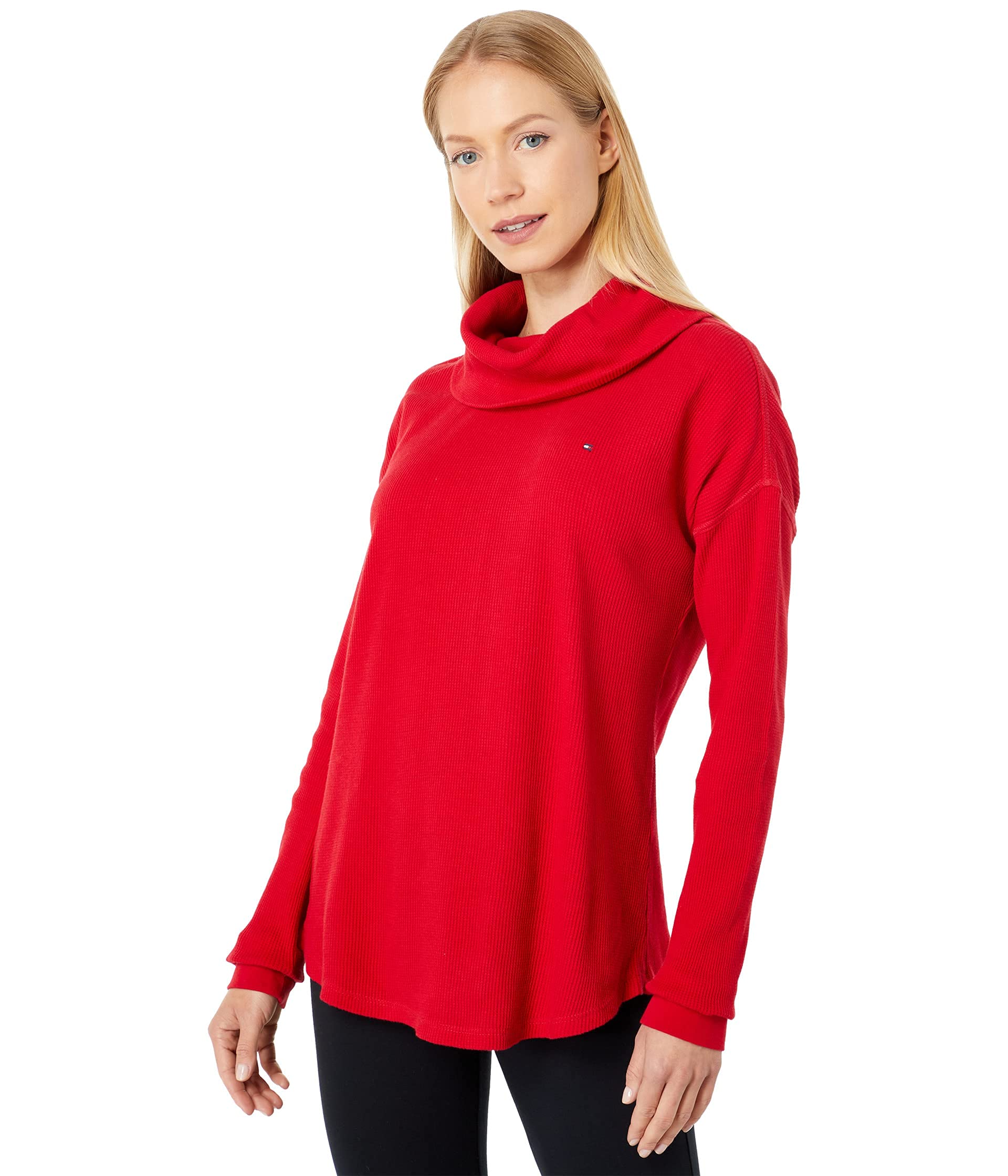 Tommy Hilfiger Men's Long Sleeve Waffle Knit Turtleneck Sweater - Casual Winter Warm Pullover for Office, Date Night & Holiday Outfits