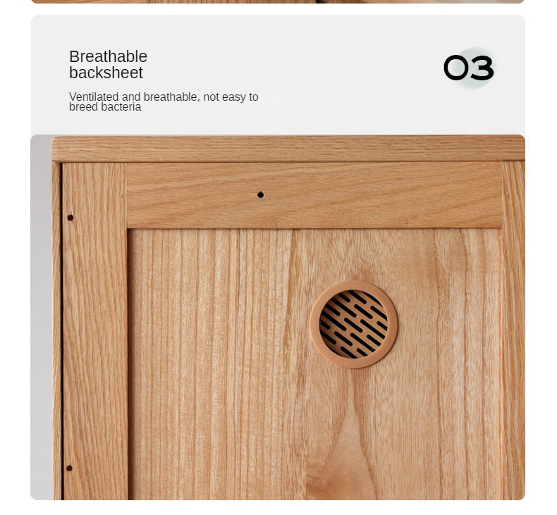 Solid Oak Wood Storage Cabinet - Shoe Locker & Entryway Organizer for Home, Office, or Mudroom - Durable Entry Storage Solution with Adjustable Shelves