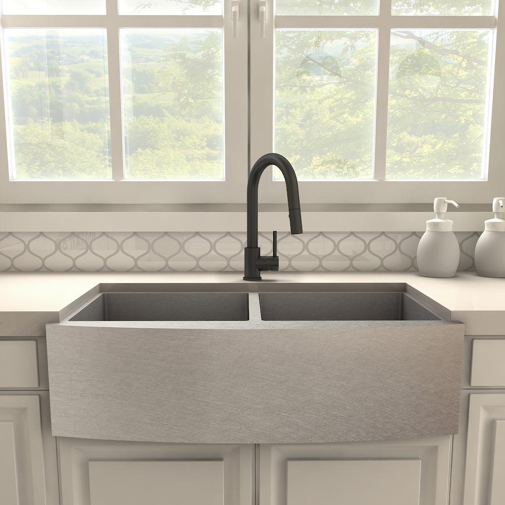 ZLINE Dante Matte Black Pull Down Single Handle Kitchen Faucet - Modern DNT KF MB Design for Sink, Dishwashing & Cooking | Perfect for Home, Restaurant & Commercial Kitchens