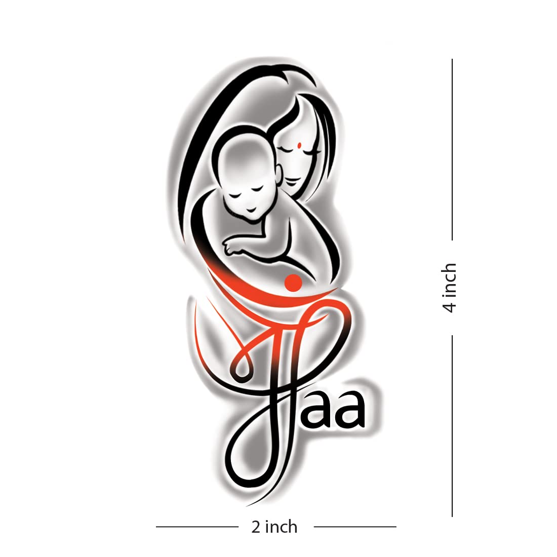 Waterproof Temporary Tattoo Set - Maa Paa Combo Pack of 4 | Long-Lasting Fake Body Art for Kids & Adults | Perfect for Parties, Festivals & Family Events
