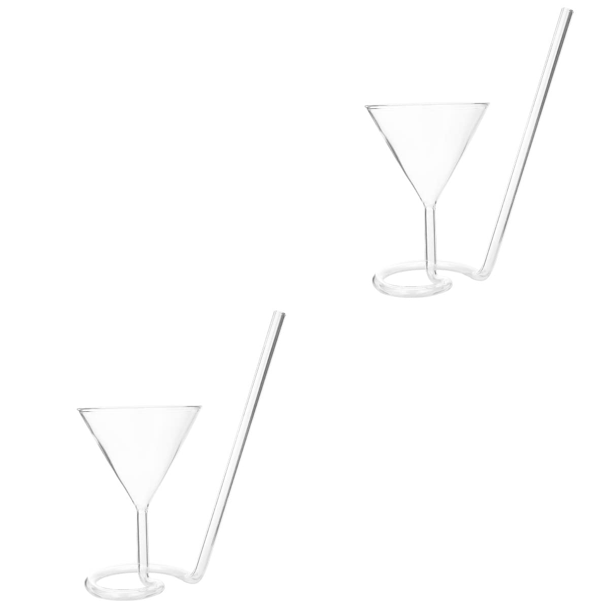 DOITOOL 2-Piece Vampire Wine Glass Set with Drinking Straw - Elegant Cocktail Glasses & Decanter Cups for Wine, Champagne, Juice - Perfect for Halloween Parties, Home Bars & Themed Events