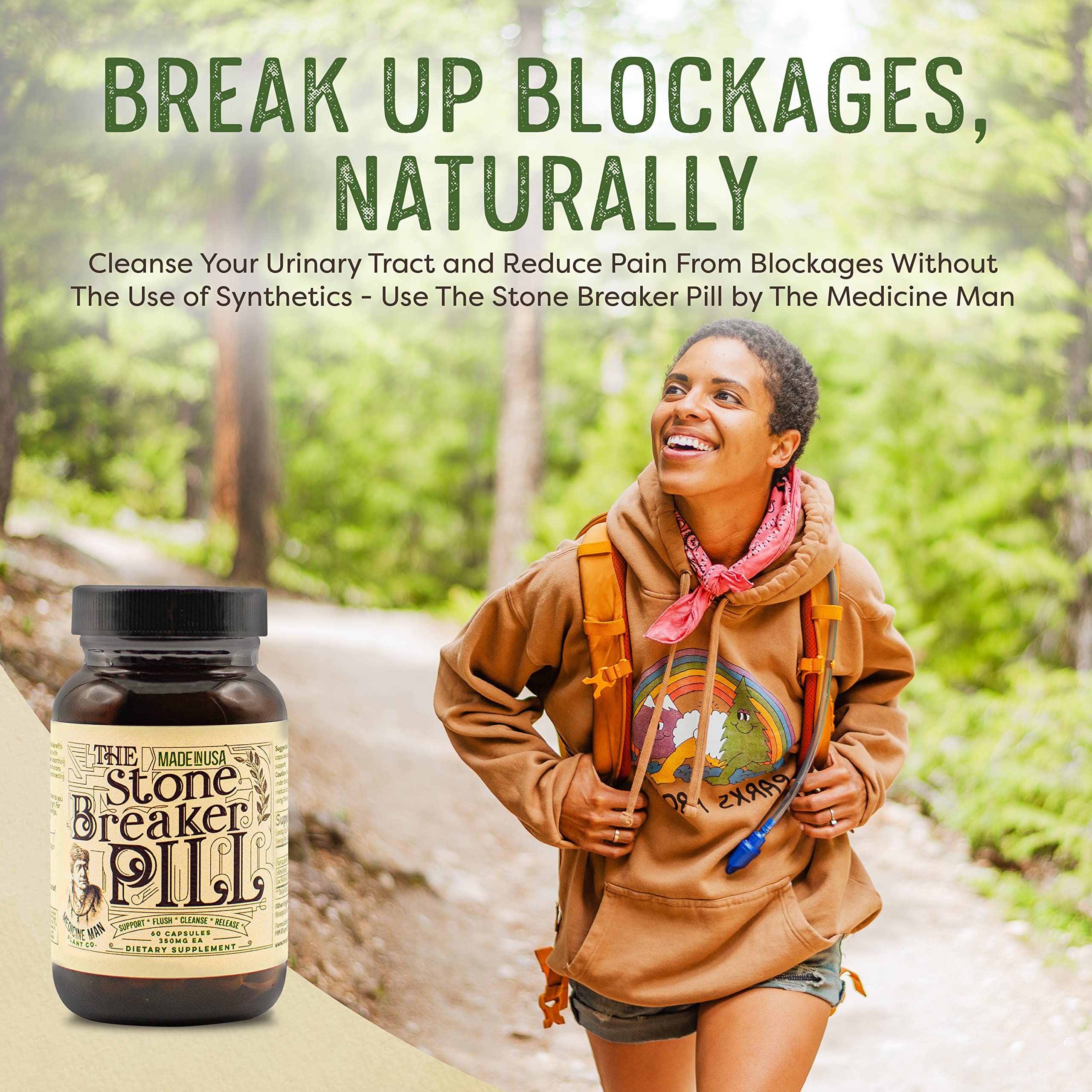 Stone Breaker Pill 60 Capsules - Natural Gallbladder & Kidney Support Supplement with Chanca Piedra, Celery Seed & Saw Palmetto - Herbal Organic Kidney Stone Dissolver - Supports Urinary Tract Health & Digestive Wellness - Perfect for Daily Kidney Care & Gallbladder Maintenance