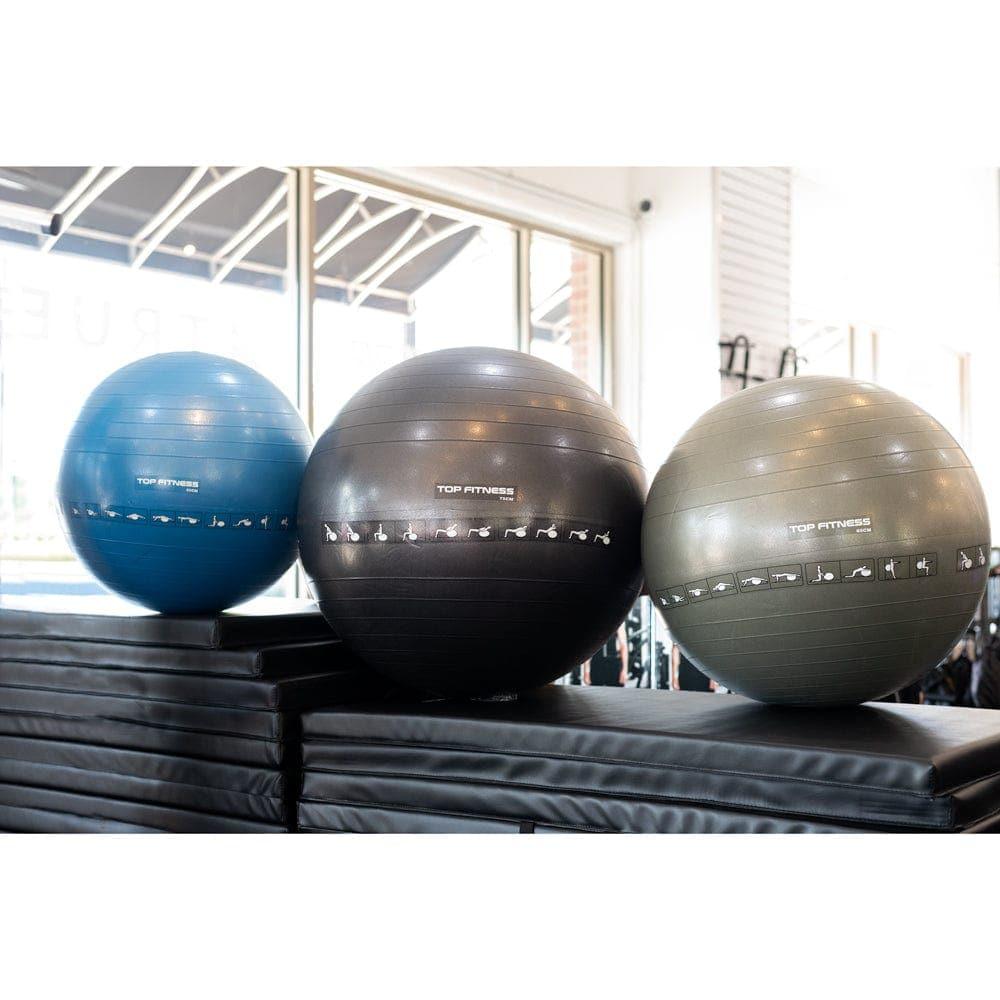 Premium Anti-Burst Stability Ball for Yoga, Pilates & Home Workouts - Heavy Duty Exercise Ball for Core Strength & Balance Training - Ideal for Gym, Office & Physical Therapy