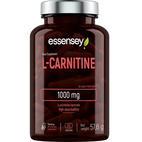 Essensey L-Carnitine 1000mg - 90 Capsules | Premium Energy & Metabolism Booster for Weight Loss & Workout Performance | Vegan & Non-GMO Supplement