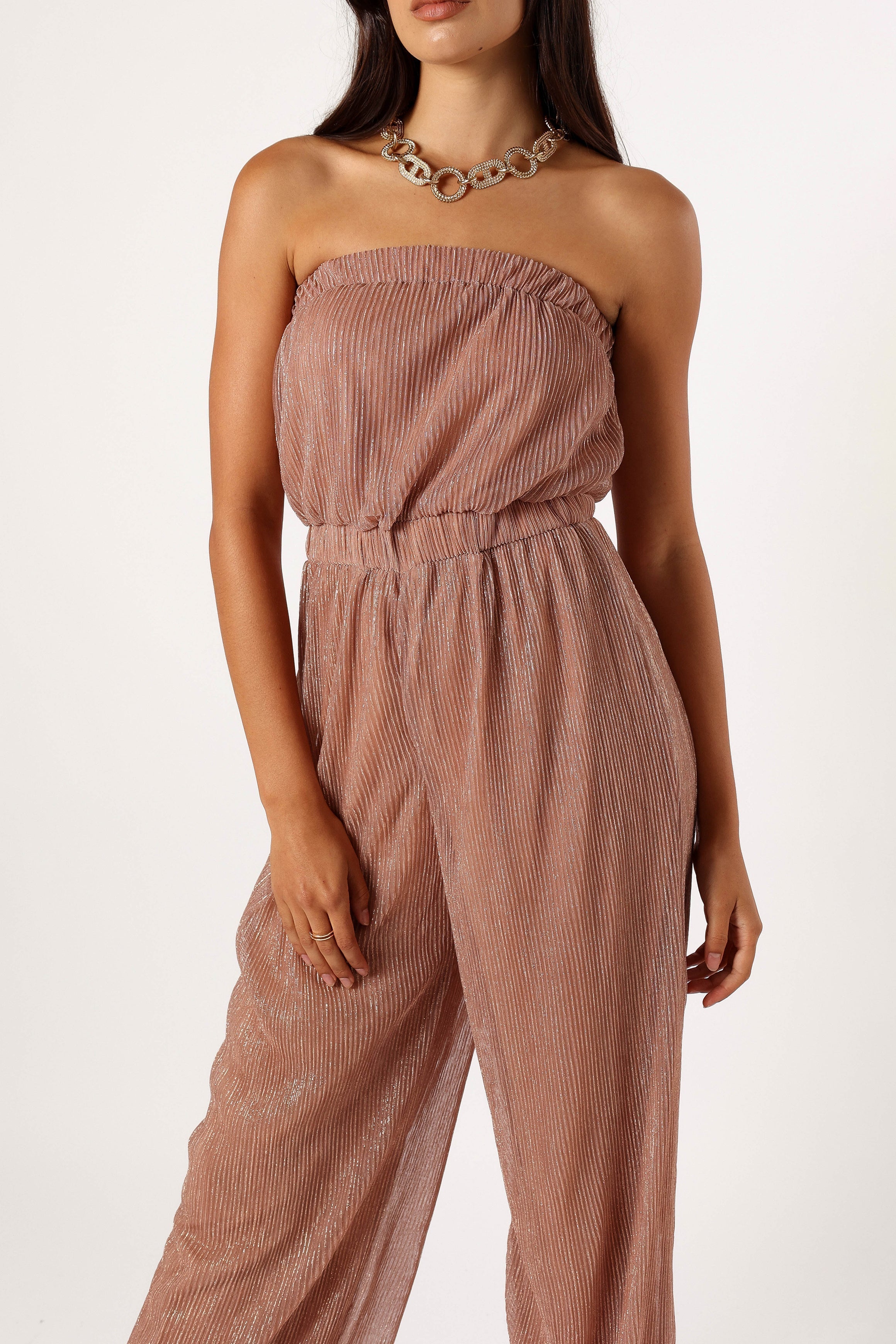 Callie Jumpsuit for Women - Elegant Rose Gold Romper | Perfect for Parties, Weddings & Special Occasions