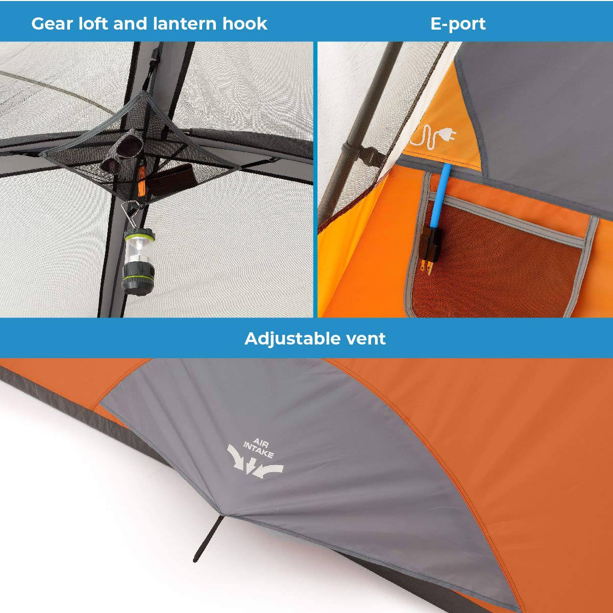 4 & 6 Person Cabin Tents for Camping - Lightweight Portable Tent with Carry Bag & Gear Loft Organizer | Perfect for Family Outdoor Adventures, Backpacking & Car Camping Trips