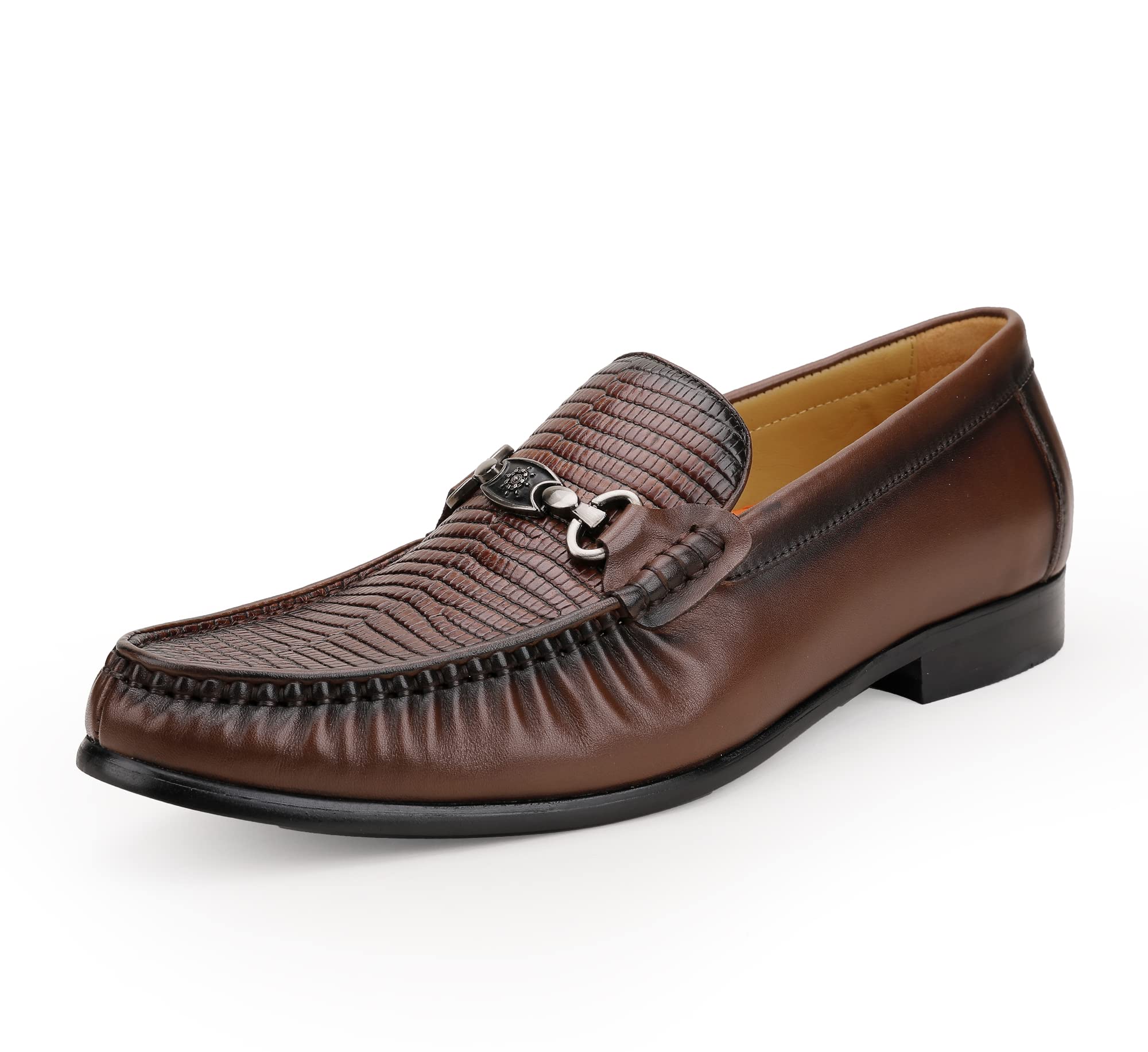 Men's Black Leather Loafers - Handcrafted Penny Slip-On Dress Shoes for Wedding, Party & Formal Occasions | Comfortable & Stylish Men's Footwear