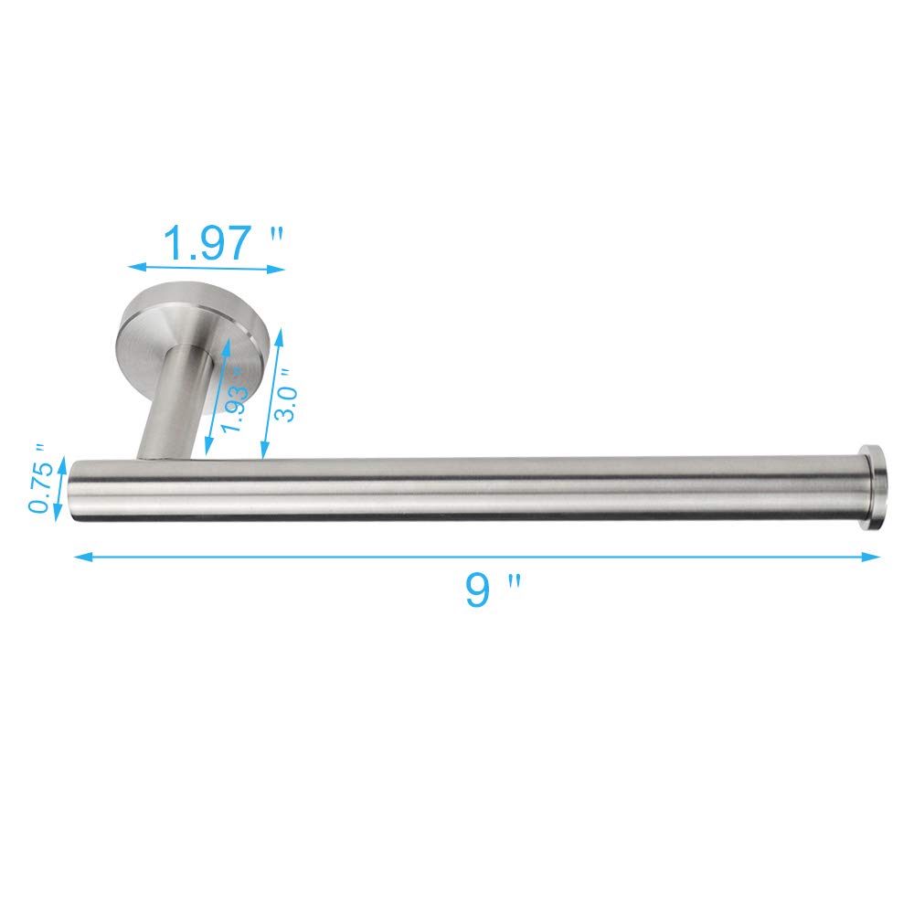 Premium TocTen 9-Inch Stainless Steel Towel Holder - Thickened SUS304 Brushed Nickel Wall Mounted Bathroom Towel Ring for Hand & Kitchen Towels - Durable & Rustproof for Home, Spa, or Gym Use