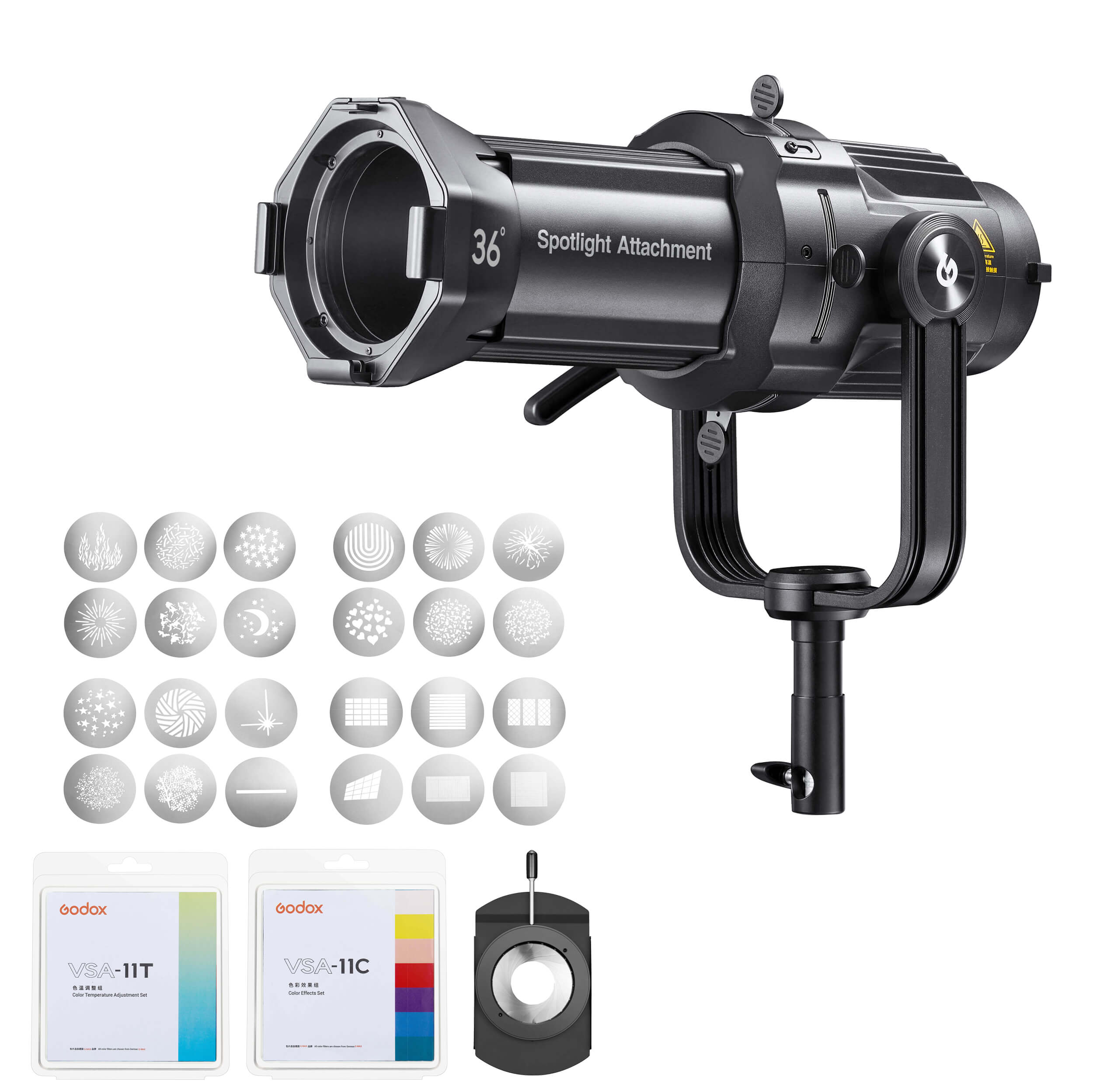 Godox VSA Series Projection Lens Attachment Kit - Complete Bundle for Professional Photography & Videography - Perfect for Studio, Portrait, and Product Shoots