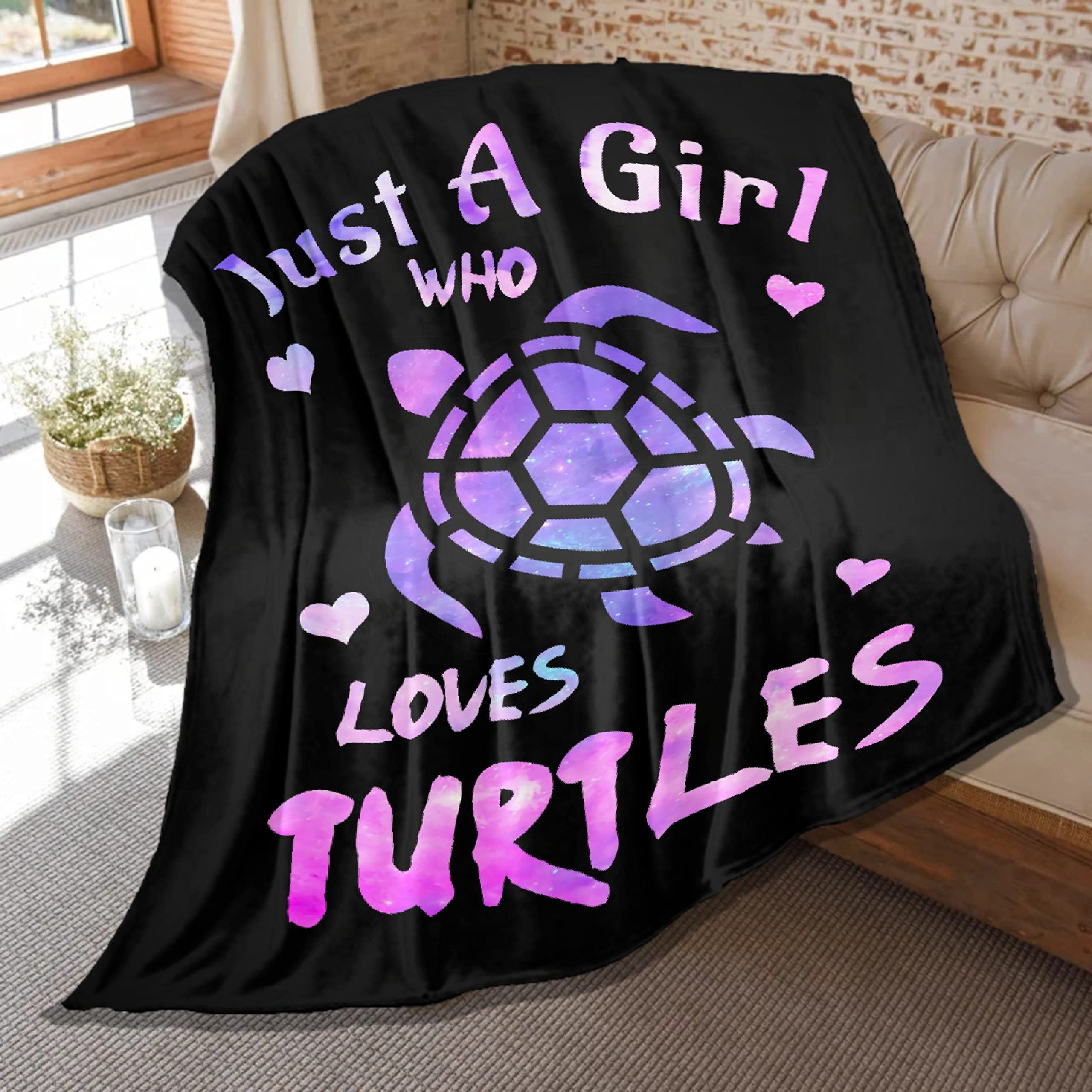 Soft Plush Fleece Turtle Blanket - Extra Large 120