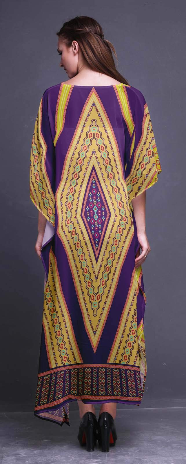 Women's Long Beach Kaftan - Flowy Bikini Cover Up Maxi Dress for Summer | Beachwear, Poolside Coverup, Vacation Outfit