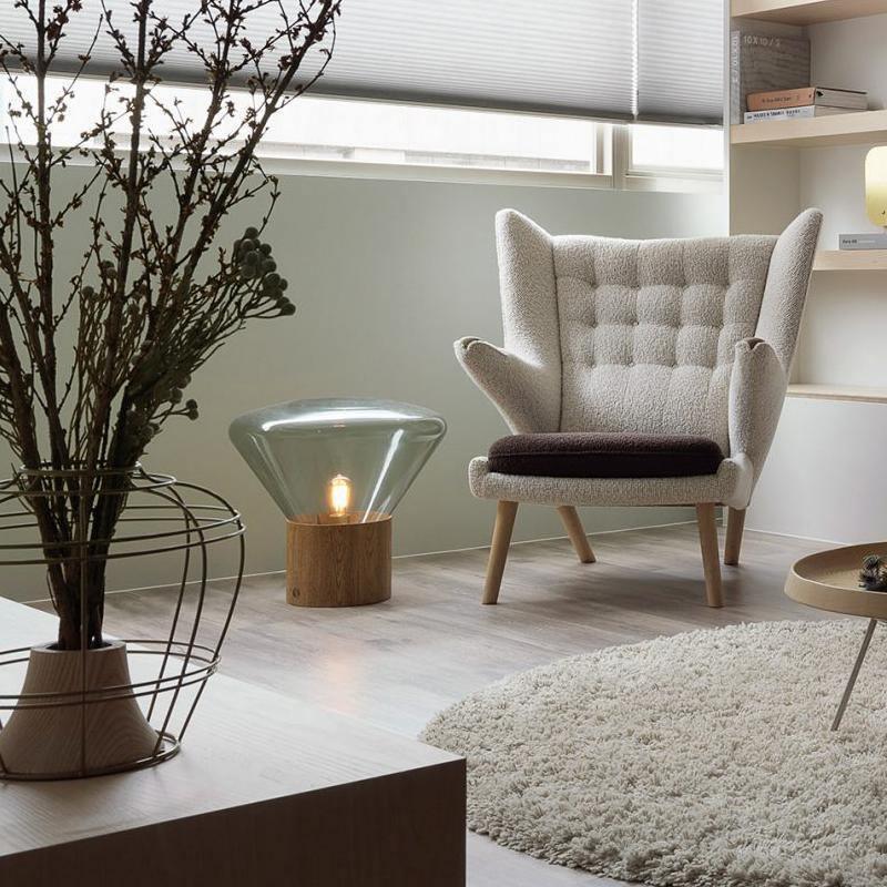 Modern Wooden Table Lamp - Stylish Nightstand & Desk Lighting for Bedroom, Living Room, Office - Warm Ambient Light for Reading & Relaxation