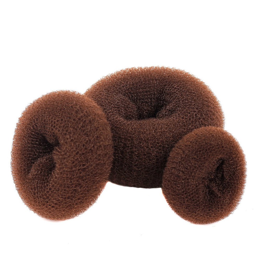 Wendy Mall Brown: 3-Piece Women's Magic Hair Donut Bun Maker Set - Small, Medium & Large Round Chignon Styler Accessories (Brown) | Perfect for Updos, Ponytails & Formal Hairstyles