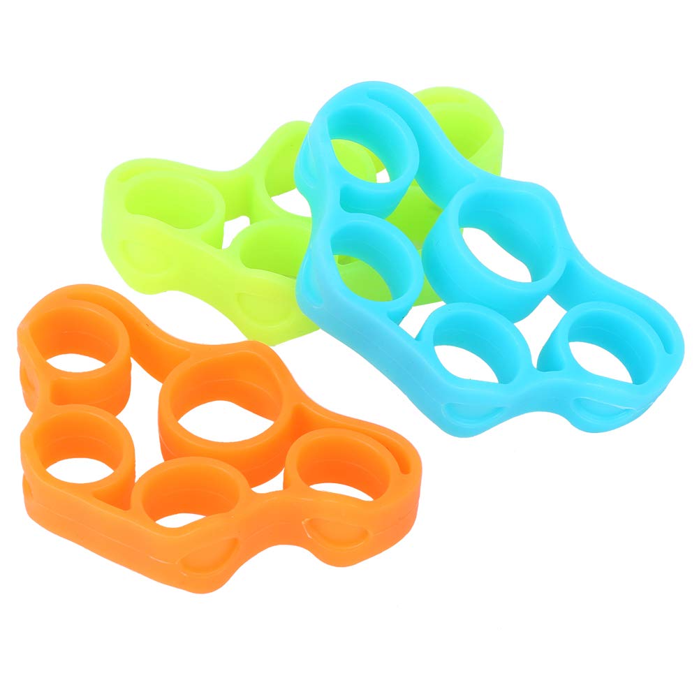 3-Pack Finger Stretcher & Hand Strengthener - Resistance Bands for Finger Strength Training, Forearm Workouts, Guitar Players, and Rock Climbing - Improve Grip & Dexterity for Musicians, Climbers & Fitness Enthusiasts