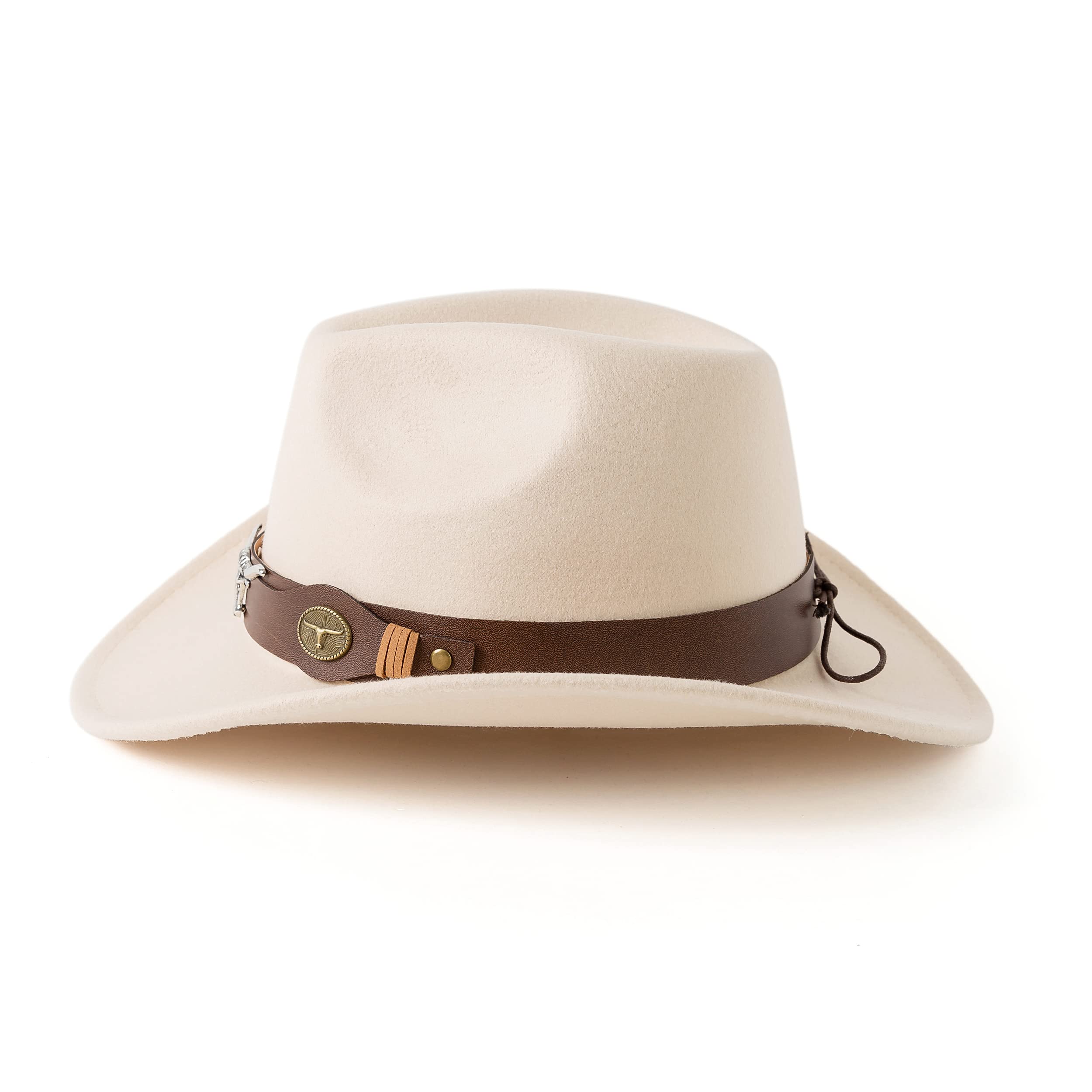 Gossifan Classic Women's Western Cowboy Cowgirl Hat with Wide Brim - Stylish Cowboy Hat for Women, Fashionable Western Accessory for Rodeo, Country Music Festivals & Outdoor Events