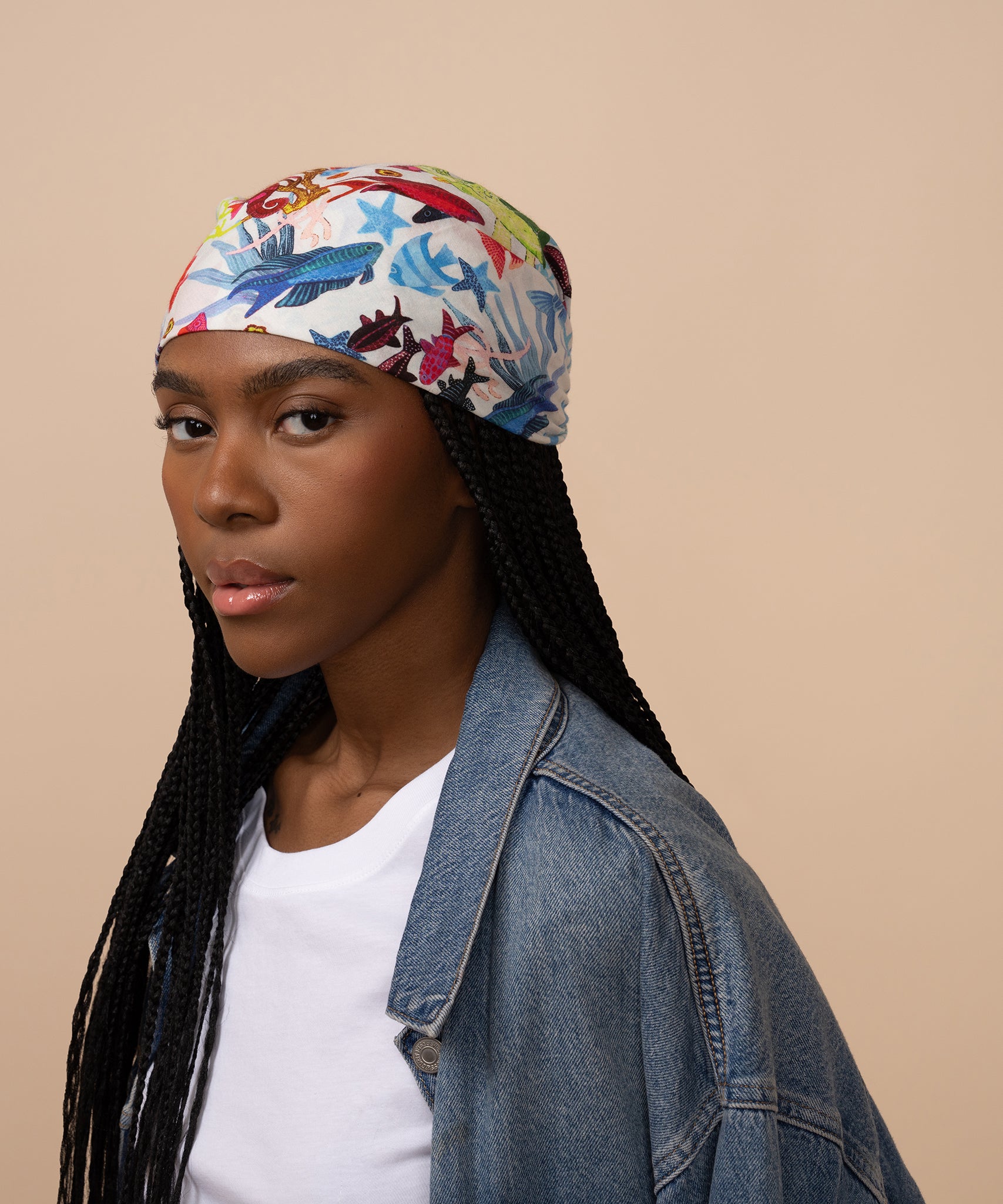 Breathable Underwater Seas Bandana - Quick-Dry Swim Scarf for Snorkeling, Diving & Beach Activities
