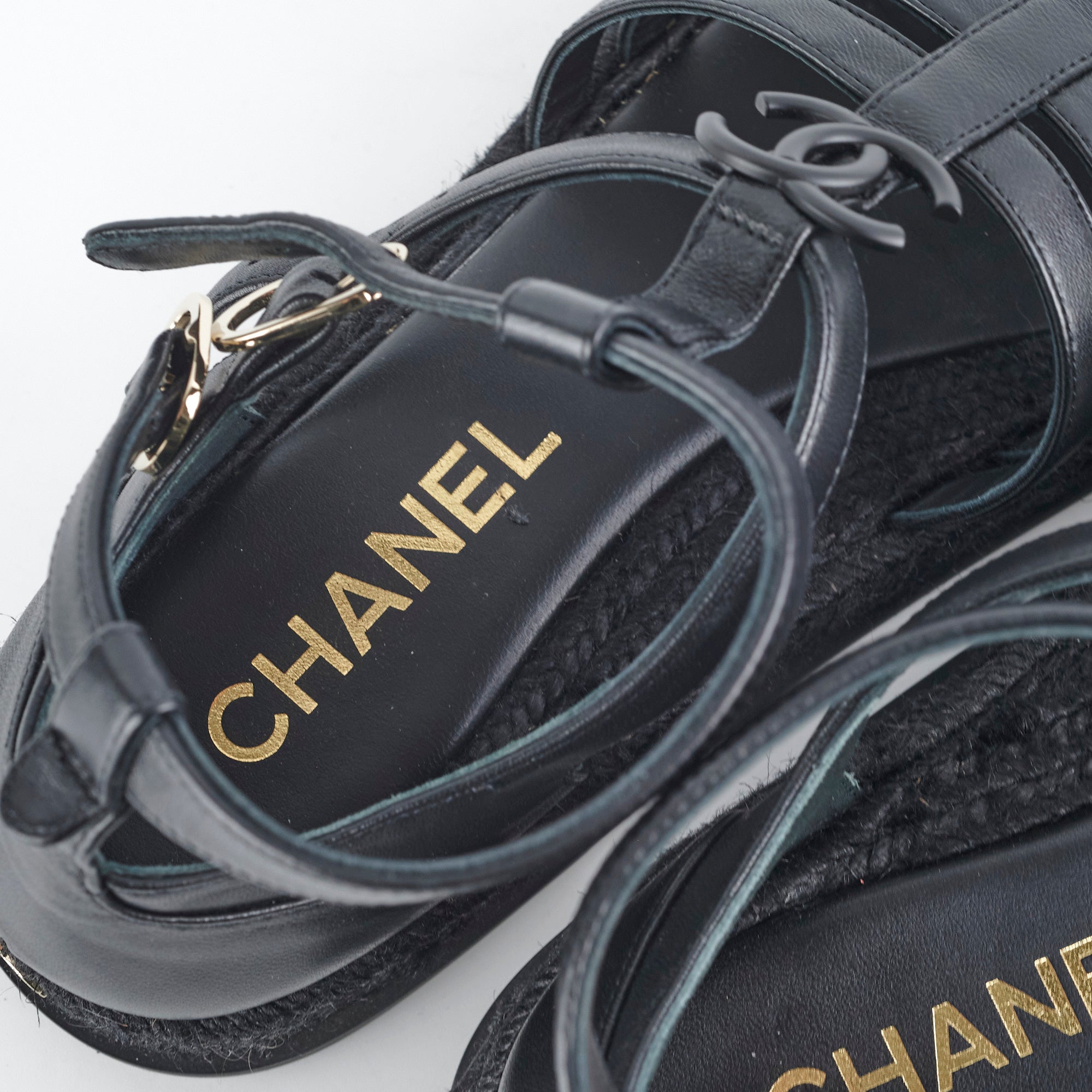 Chanel Roman Sandals Women Size 40 | Luxury Leather Gladiator Sandals for Summer - Perfect for Beach Vacations, Date Nights & Fashion Outings