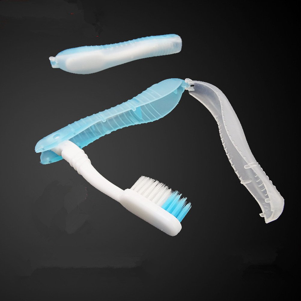 Portable Folding Toothbrush for Travel & Camping - Compact & Lightweight Design for Outdoor Adventures, Hiking, and Backpacking Trips