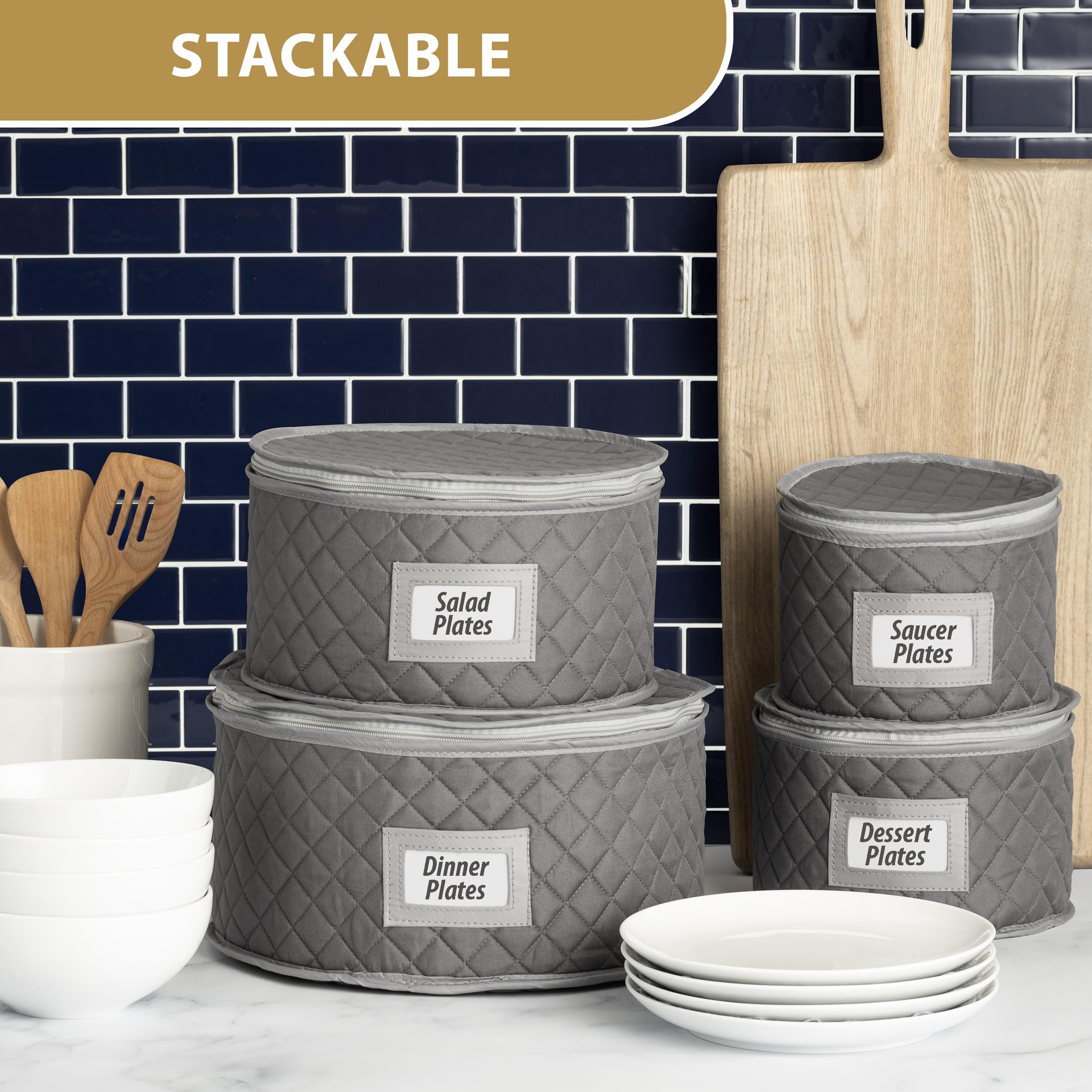 Stackable Gray Storage Case for 10