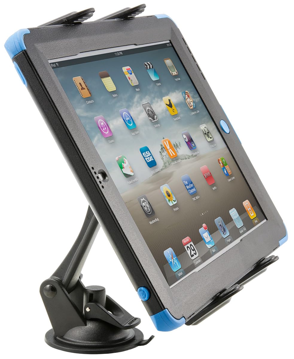 Arkon Sticky Suction Car Windshield & Dashboard Tablet Mount Holder - Compatible with iPad Pro, iPad Air, Samsung Galaxy Tablets - Secure Hands-Free Viewing for Navigation, Movies & Video Calls (Black)