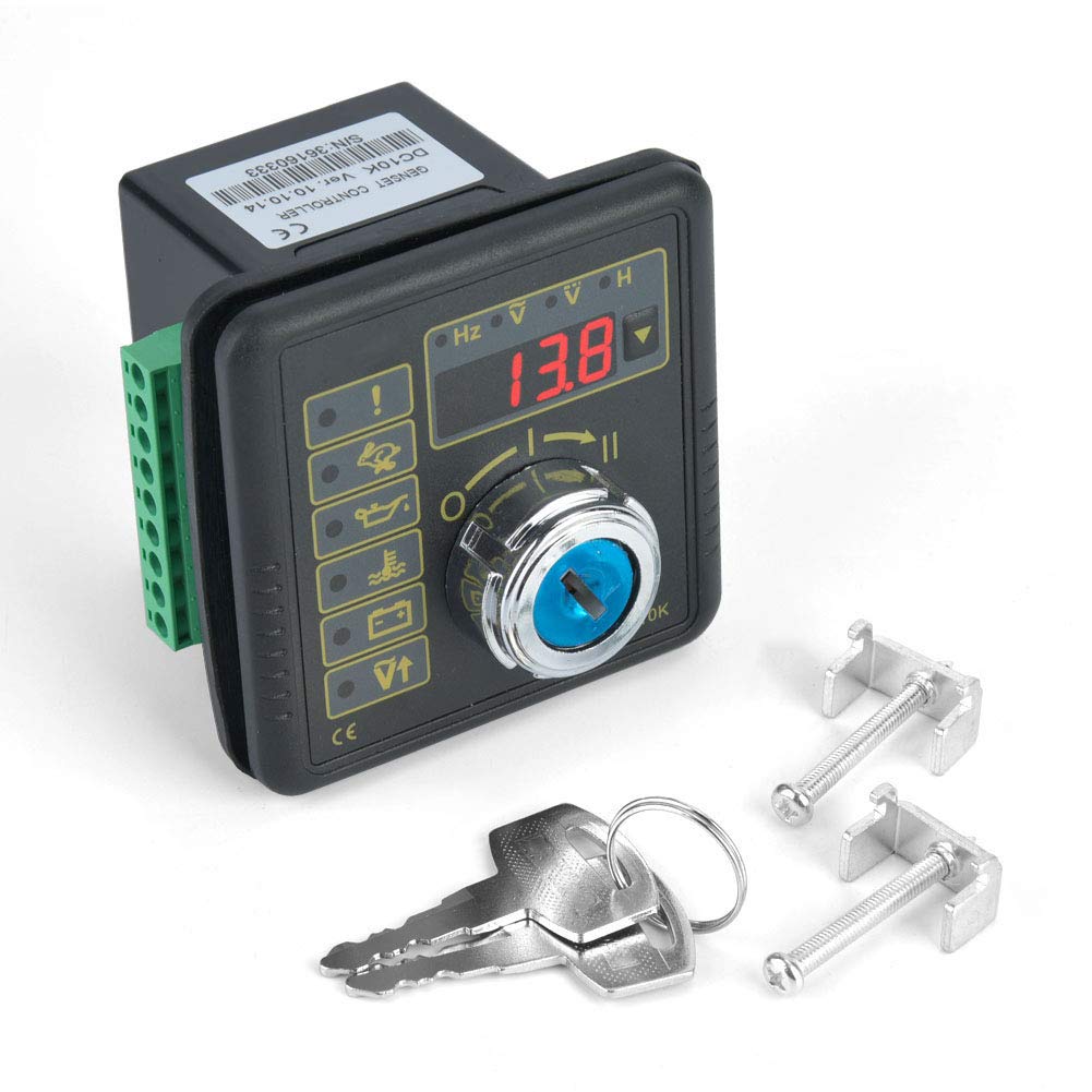 DC10K Engine Manual Start Generator Controller Module - Control Panel for Backup Power & Emergency Use in Homes, RVs & Outdoor Activities