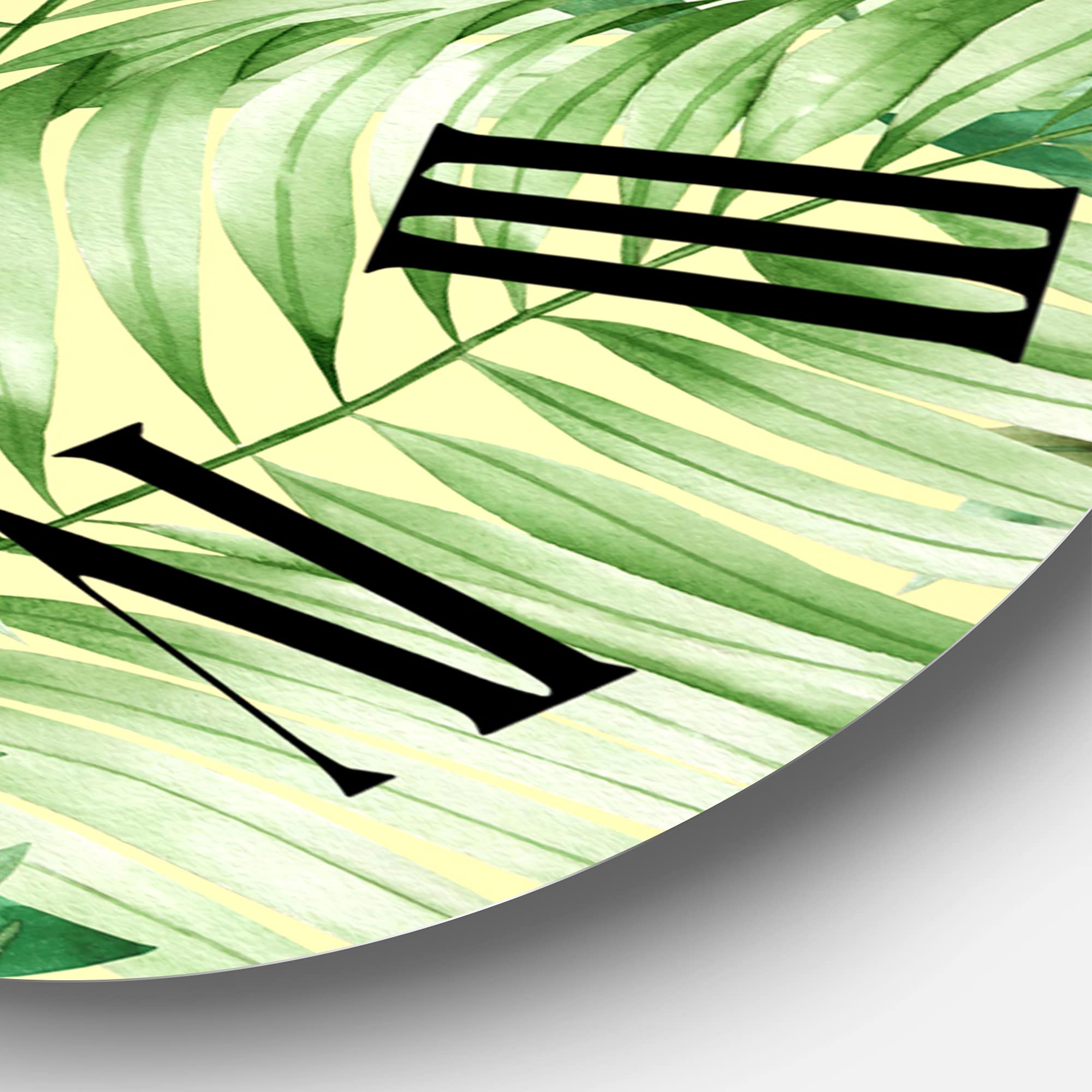 Large Tropical Leaves Monstera Wall Clock - Floral Botanical Decor for Living Room, Bedroom & Office | Perfect for Home, Kitchen & Indoor Spaces