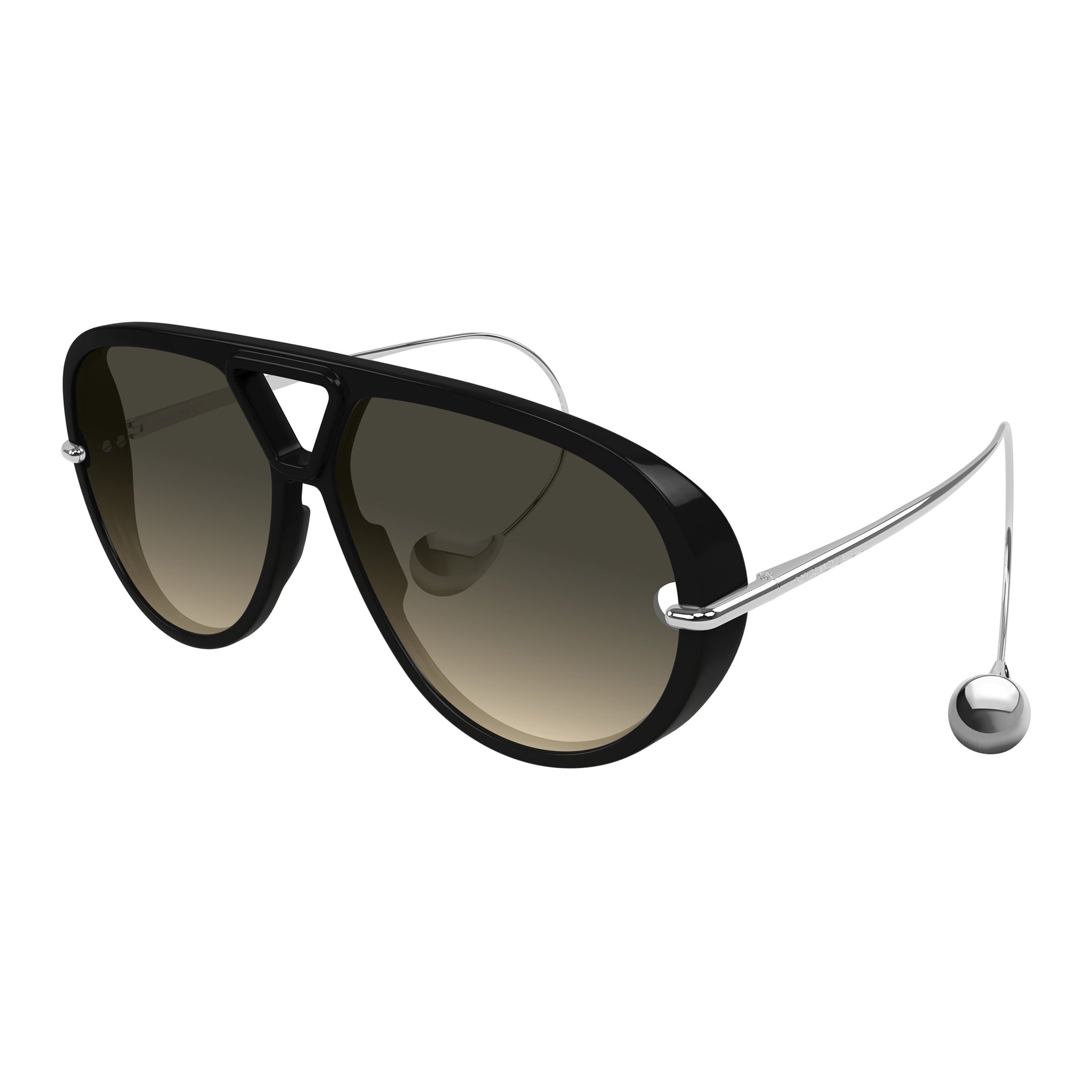 Bottega Veneta BV 1273 010 Sunglasses Black Silver Frame - Luxury Designer Shades for Women & Men - Perfect for Outdoor Activities, Beach & Driving