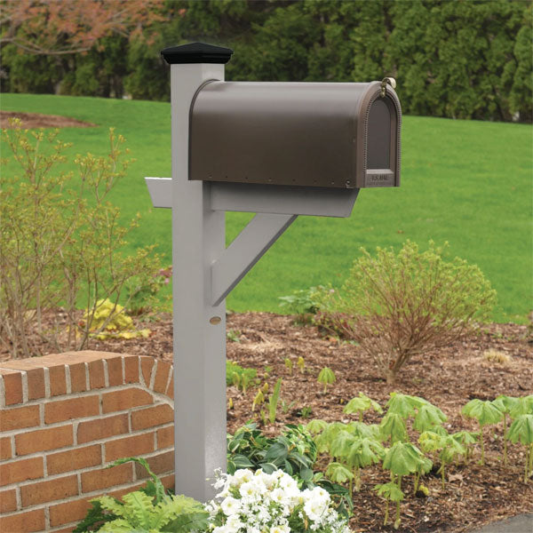 Durable Outdoor Hazleton Mailbox Post - Heavy Duty Steel Mailbox Stand with Anti-Rust Coating for Residential & Commercial Use - Perfect for Driveway, Garden, and Front Yard Installation