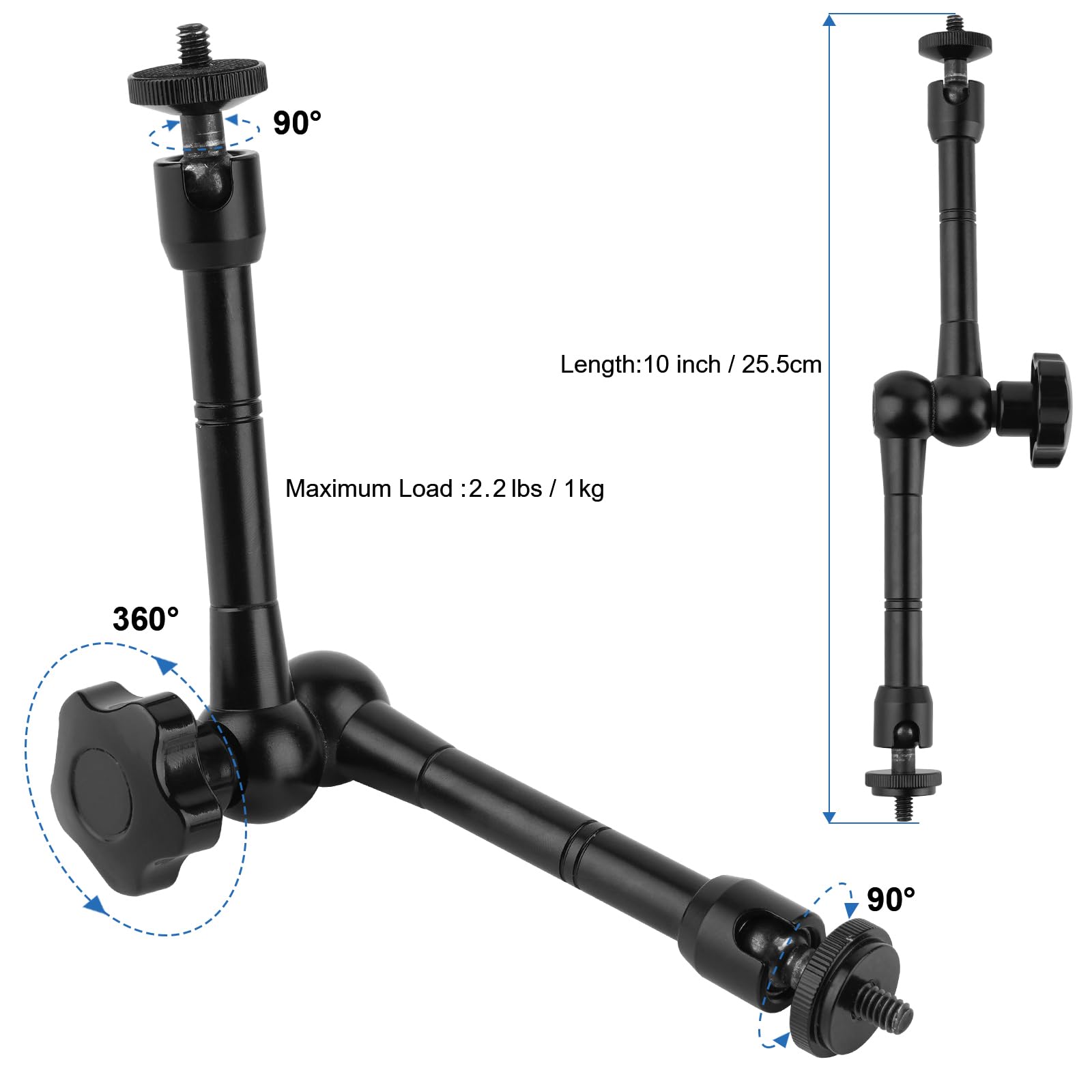 Magnetic Camera Mount for GoPro Hero 11/10/9/8/7, Insta360, DJI Osmo, AKASO Action Cam - 3.46