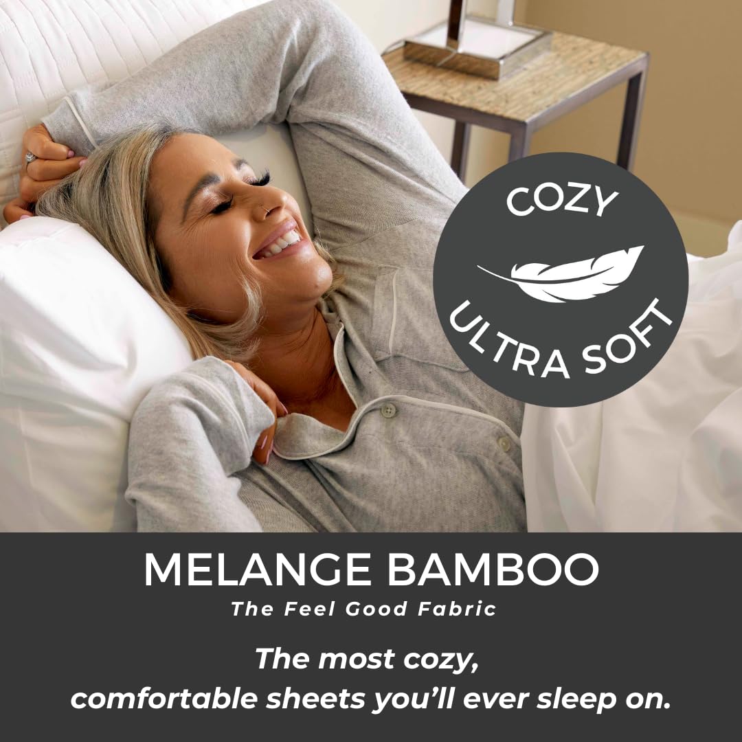 BedVoyage Queen Size Bamboo Viscose & Cotton Blend Bed Sheets - Ultra Soft 3-Piece Cooling Sheet Set with 18