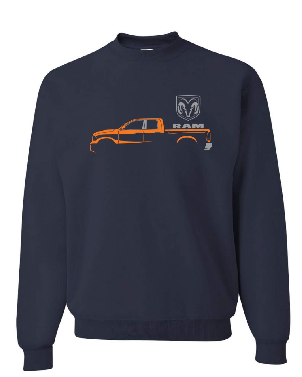 Dodge RAM Truck Sweatshirt - Heavy Duty V8 Pickup Truck Sweater for Men | Comfortable Crewneck Pullover for Casual Wear, Road Trips & Outdoor Adventures