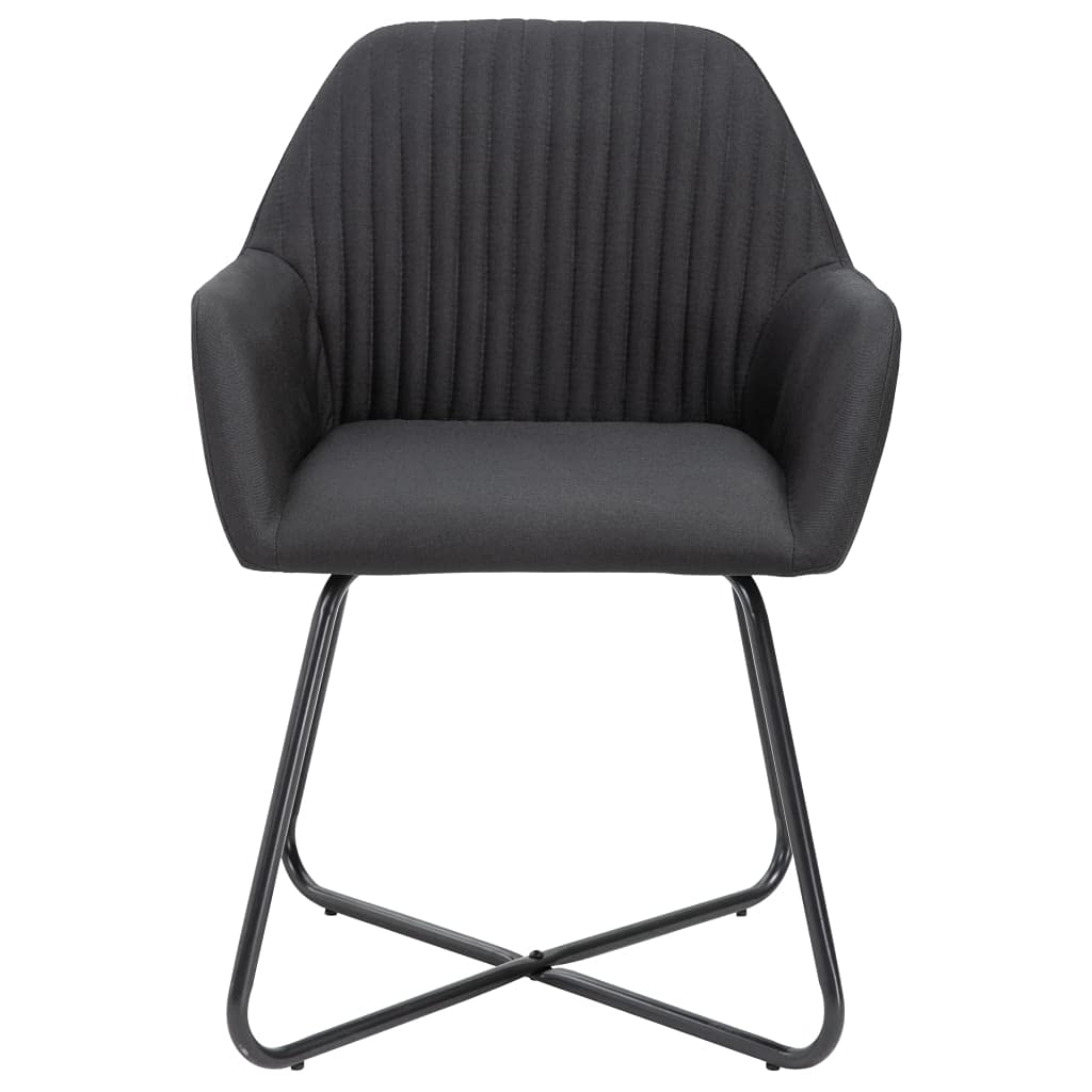 2 Pack Black Fabric Dining Chairs - Modern Comfortable Kitchen Chairs Set for Dining Room, Living Room, Bedroom & Restaurant Use - Perfect for Family Gatherings & Entertaining Guests
