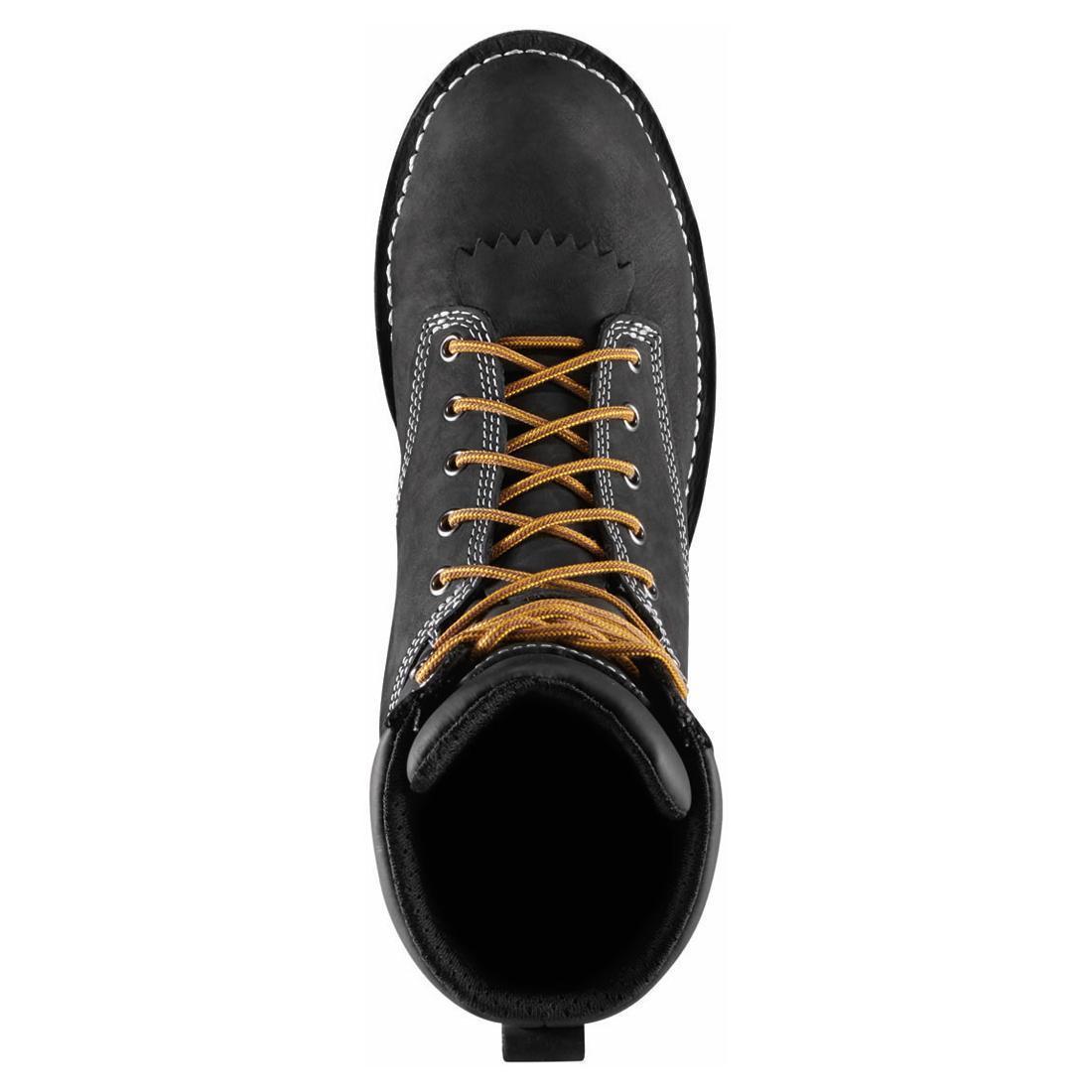 Logger 8 Soft Toe Work Boots for Men - Black Safety Shoes for Construction & Outdoor Work - Comfortable Non-Slip Work Boots for Heavy Duty Jobs