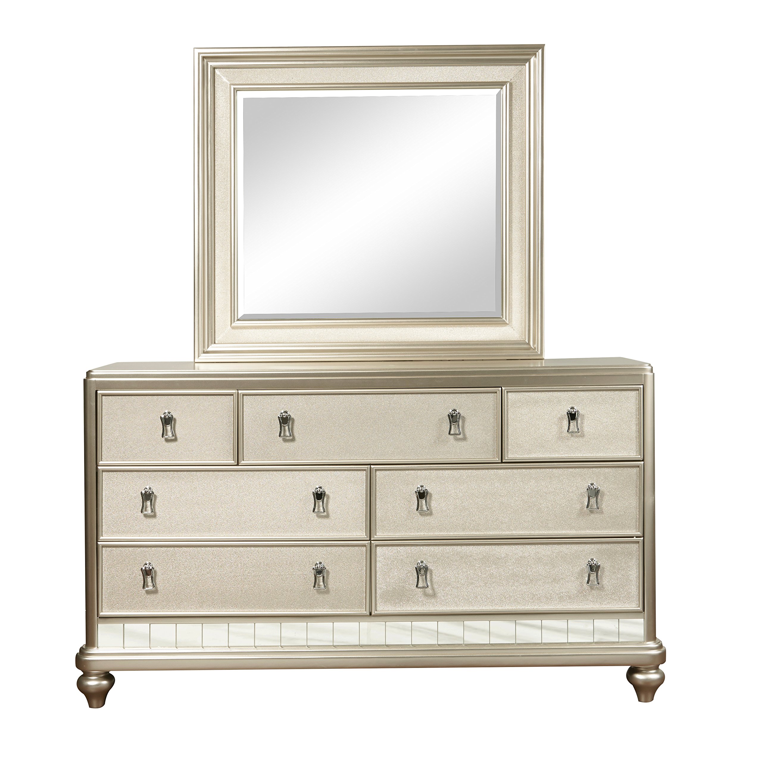 Silver 7-Drawer Dresser for Bedroom - Modern Storage Organizer for Clothes, Accessories & Bedroom Essentials | Perfect for Home, Apartment & Dorm Room Organization
