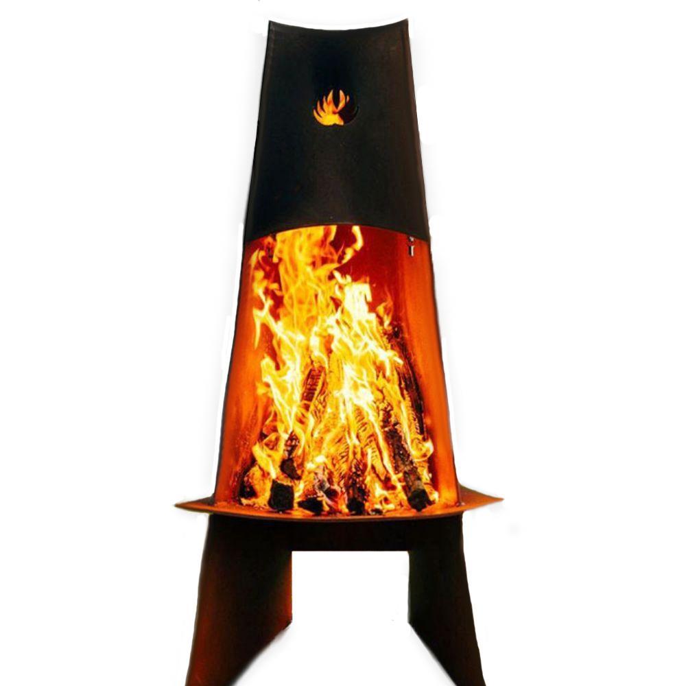 Vesuvius 21 Inch Handcrafted Carbon Steel Fire Pit - Outdoor Patio, Backyard, Camping & Garden Fireplace - Durable & Stylish Fire Pit Art for Gatherings