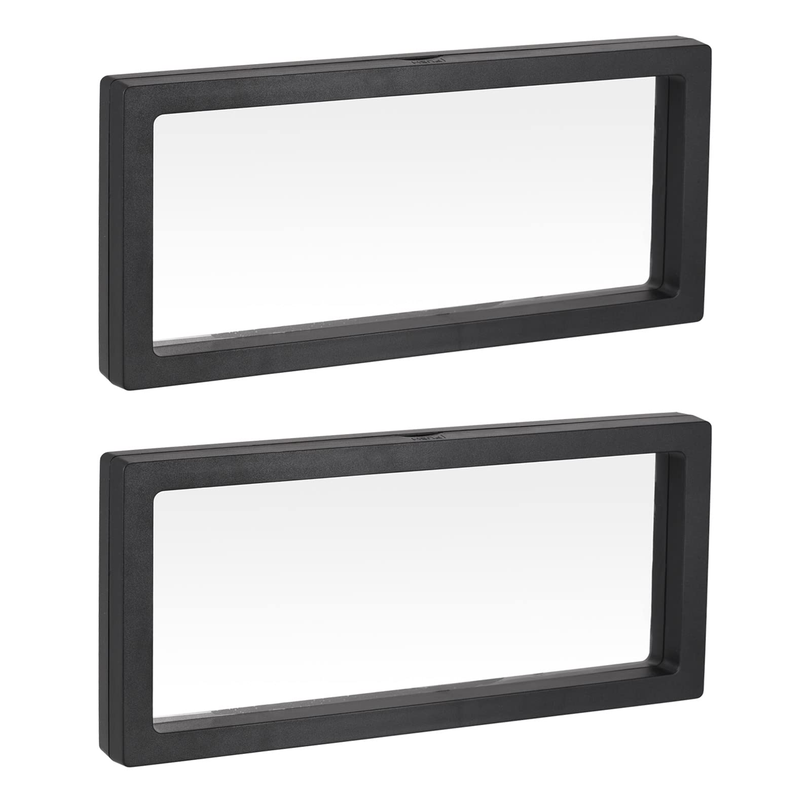 Premium 3D Floating Jewelry Display Stand - 9.06 x 3.54 x 0.79 Inch Black Frame Holder for Rings, Necklaces, Bracelets & Earrings (Pack of 2) - Perfect for Boutique Showcase, Wedding Ring Presentation & Retail Store Displays