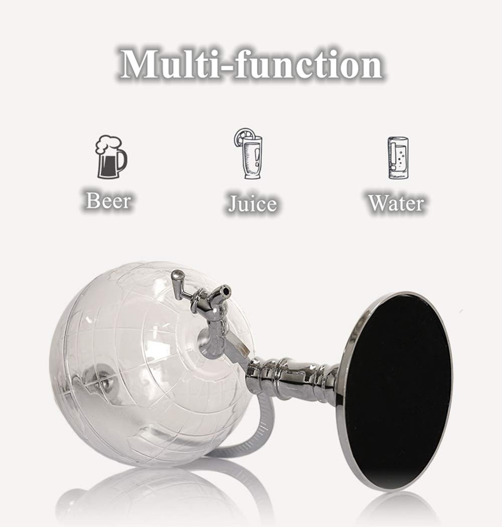3.5L (120OZ) Spherical Beverage Dispenser Tower - Draft Beer, Wine, Juice & Water Pourer for Home Bar, Parties & Events - Perfect for Entertaining, Weddings & Outdoor Gatherings