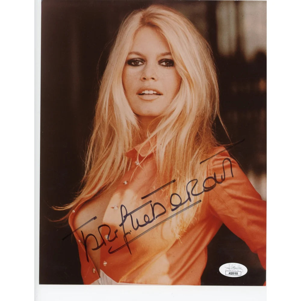 Brigitte Bardot Autographed 8x10 Photo - JSA Certified Hand Signed Collectible - Perfect for Movie Memorabilia Collections & Vintage Decor