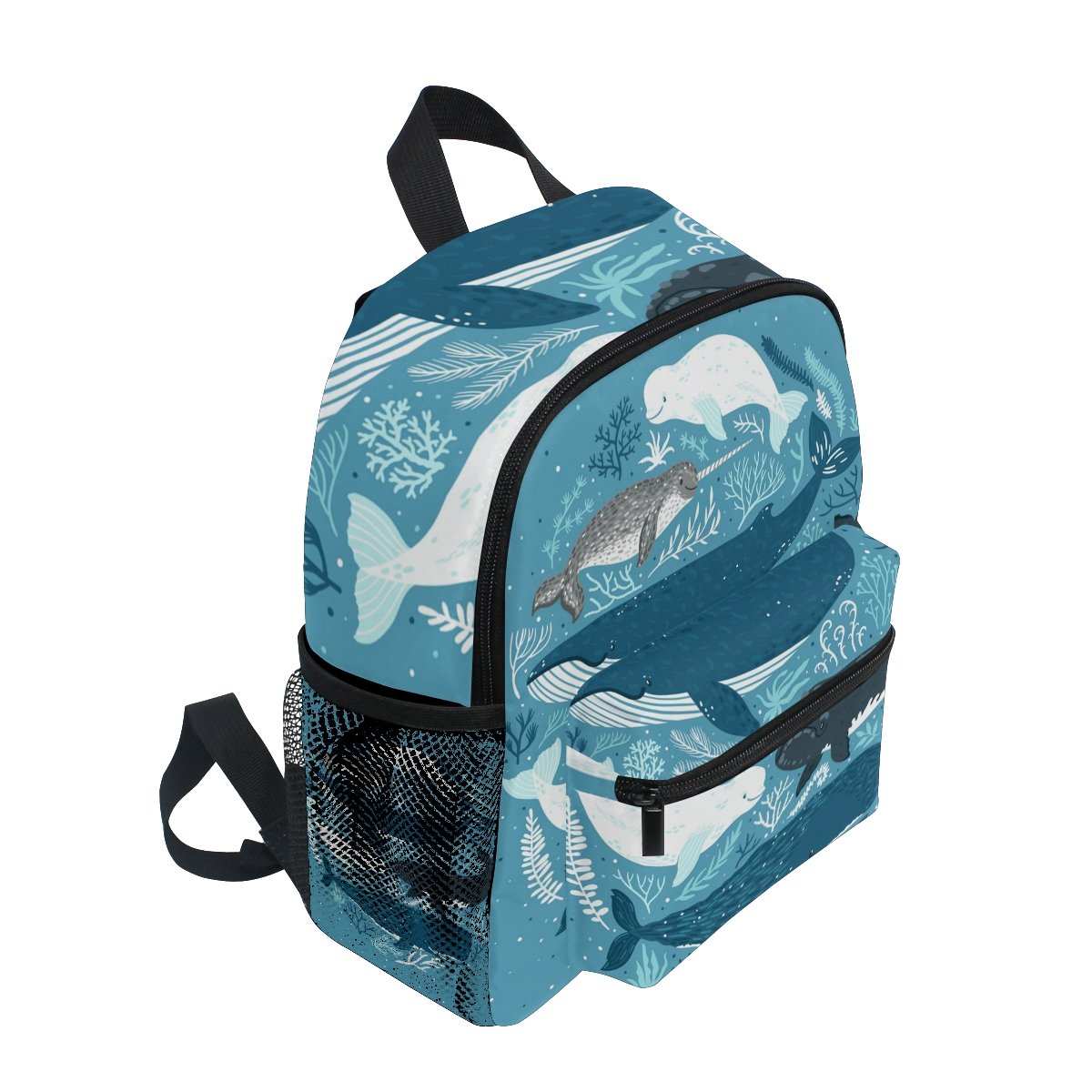 Whale Print Waterproof Preschool Backpack for Boys & Girls - Durable Kindergarten & Nursery School Bag for Toddlers - Perfect for Daycare, Travel & Outdoor Adventures