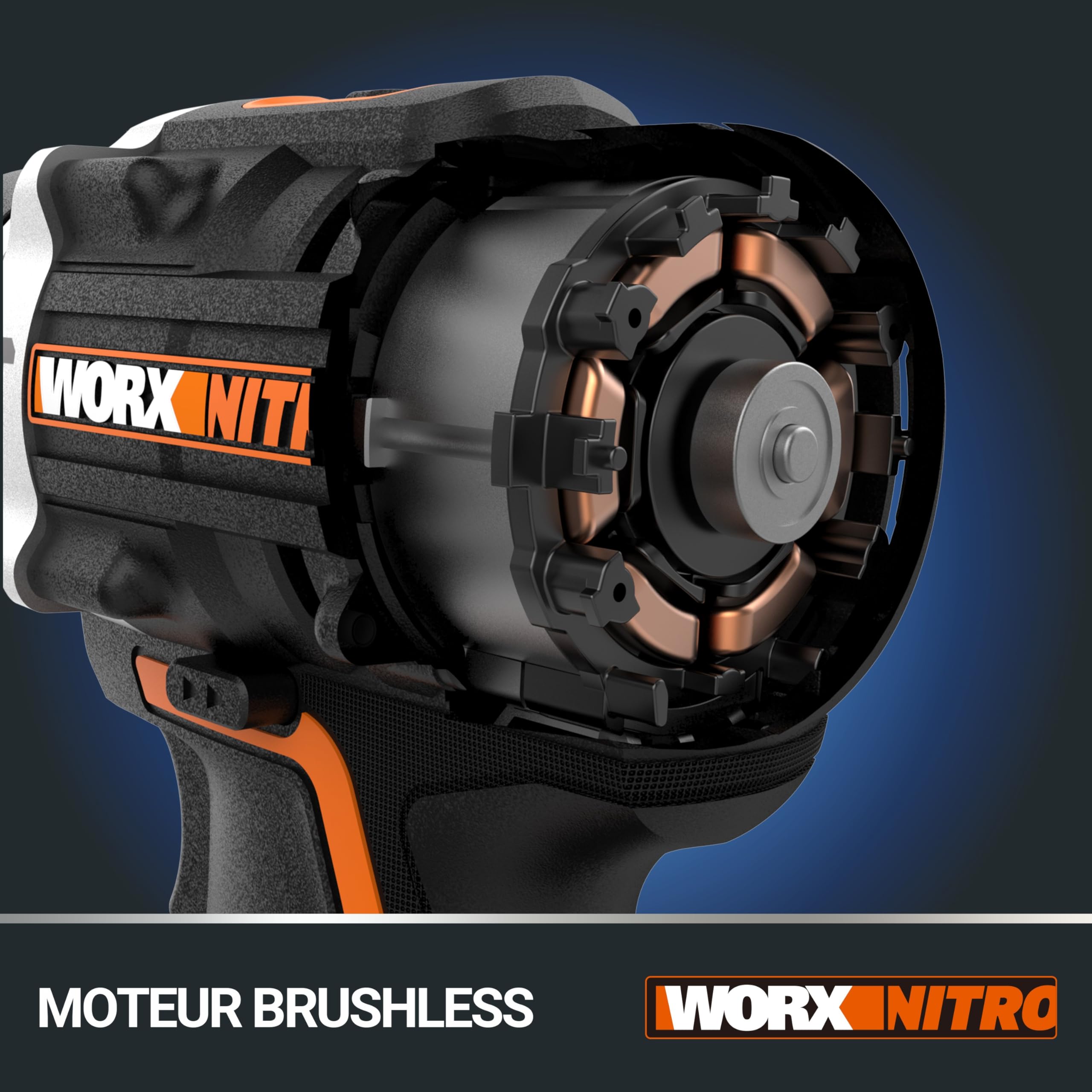 Worx WX352.9 20V Brushless Hammer Drill - PowerShare Compatible, No Battery/Charger Included | 13mm Keyless Chuck, Variable Speed, 22+1+1 Torque Settings | Perfect for DIY Projects, Home Repairs & Construction Work
