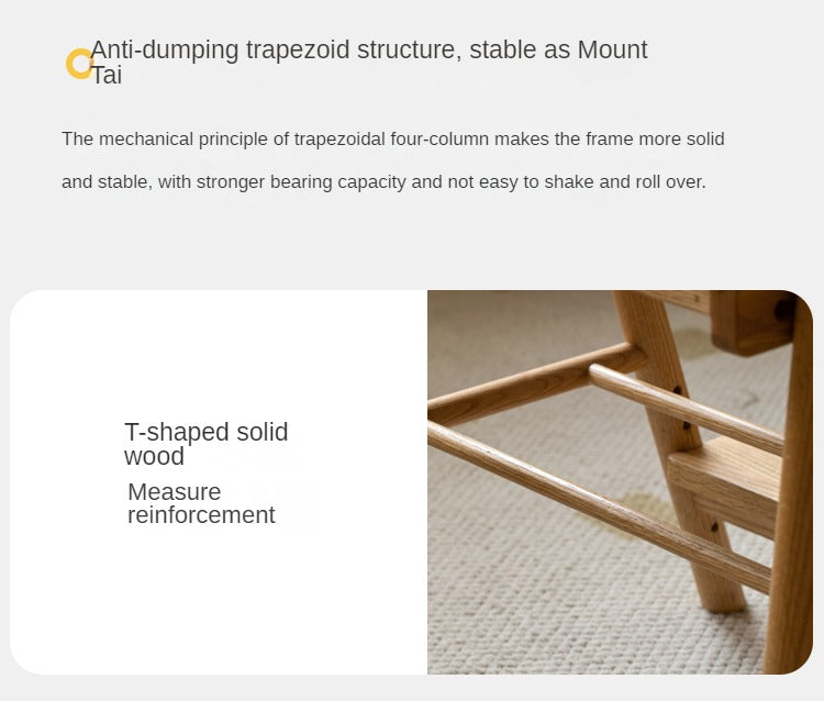 Adjustable Height Oak Solid Wood Kids Chair - Sturdy & Ergonomic Design for Study, Dining & Playtime