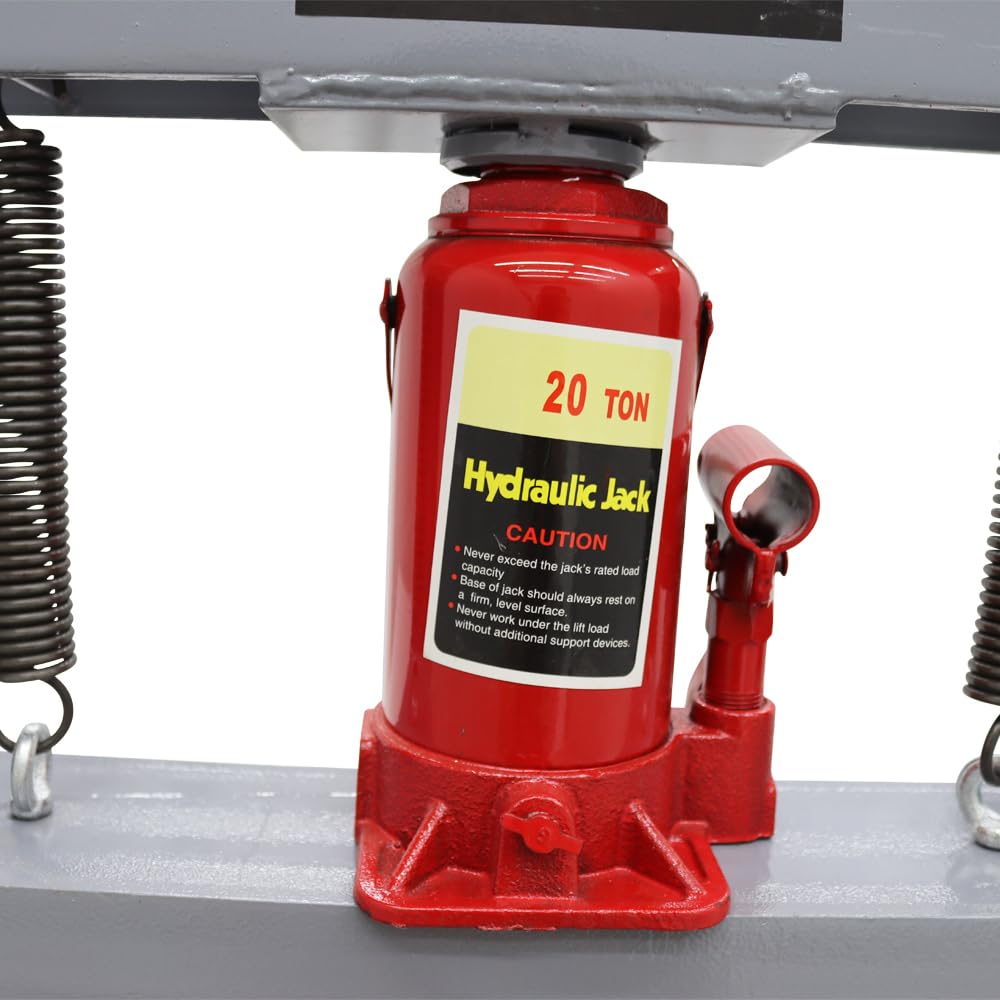 20 Ton Hydraulic Shop Press with Adjustable H-Frame - Heavy Duty Garage Floor Press for Metalworking, Automotive Repair & Woodworking Projects