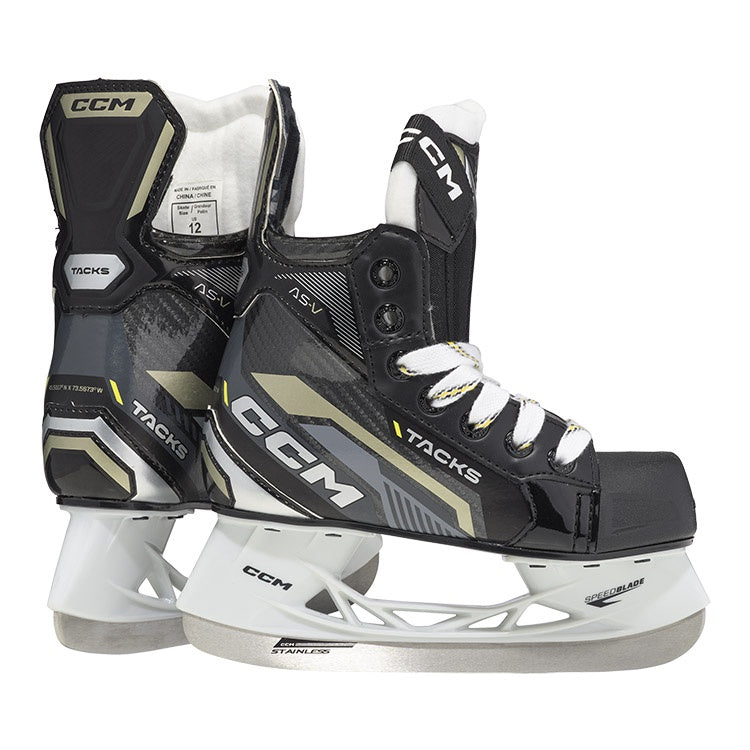 CCM Tacks AS V Youth Ice Hockey Skates - Lightweight Performance Skates for Kids - Perfect for Youth Hockey Games & Ice Skating Practice