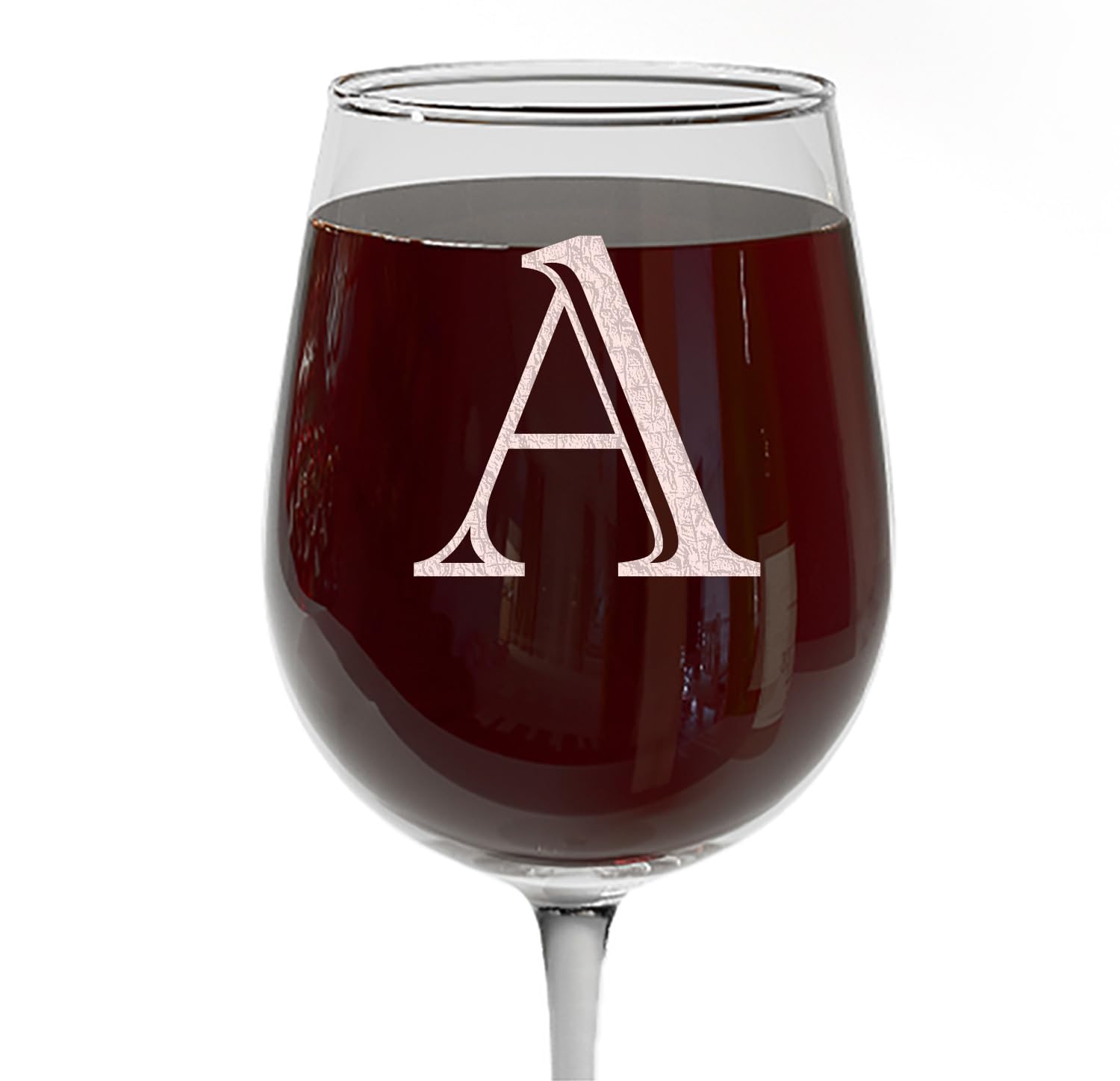 Personalized Monogram 16oz Stemmed Wine Glass - Custom Engraved Letter A-Z for Women | Elegant Wedding, Birthday, Bridesmaid & Mother's Day Gifts | Perfect for Romantic Dinners, Girls' Nights & Special Celebrations